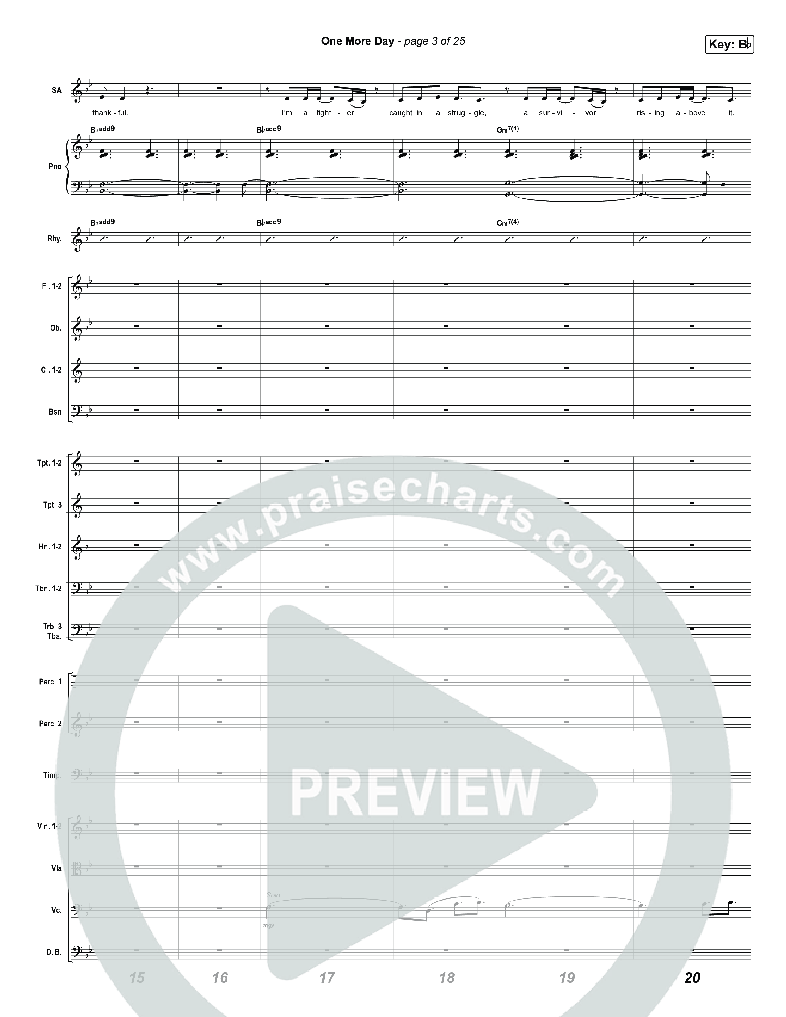 One More Day (Sing It Now) Conductor's Score (Sons Of Sunday)