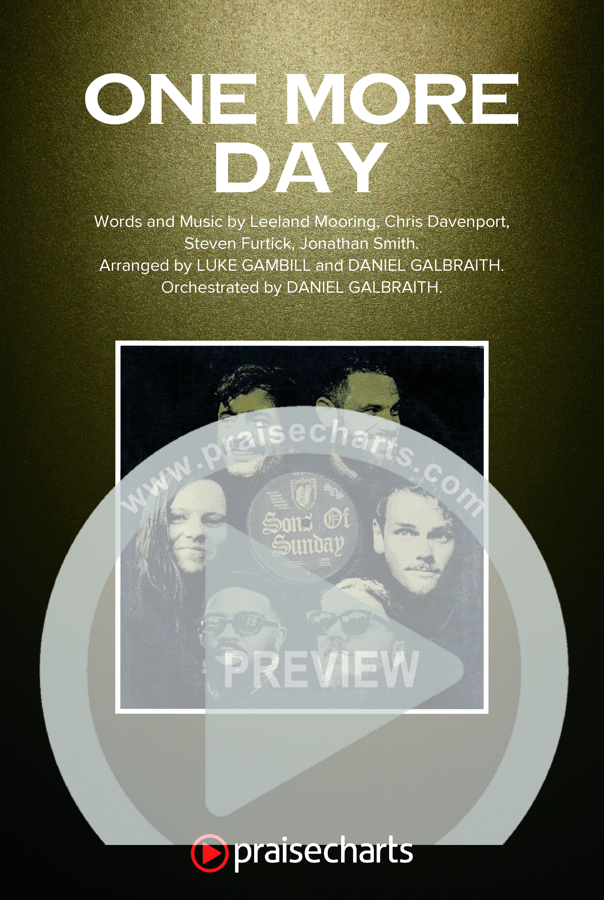 One More Day (Sing It Now) Octavo Cover Sheet (Sons Of Sunday)