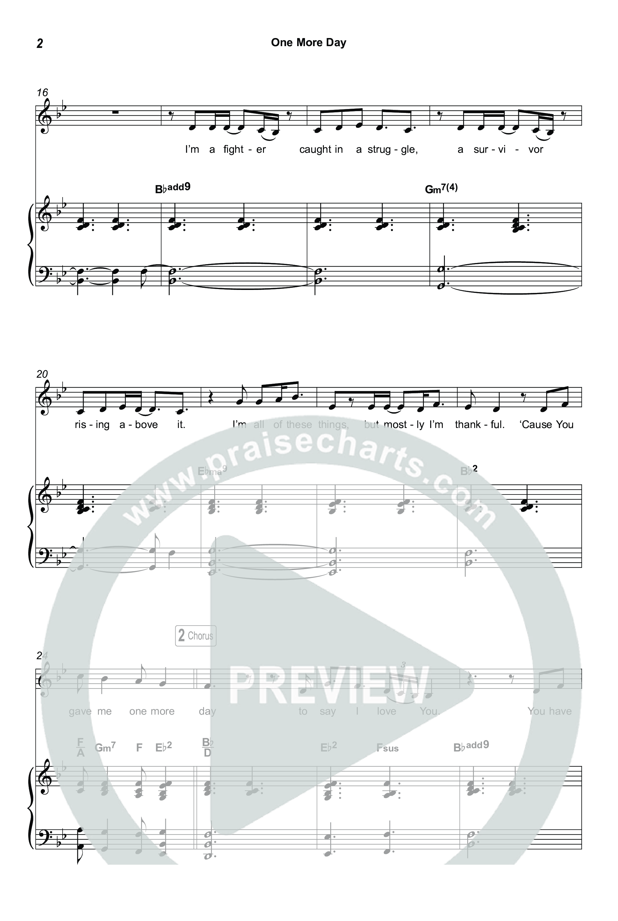 One More Day (Sing It Now) Octavo (SATB & Pno) (Sons Of Sunday)