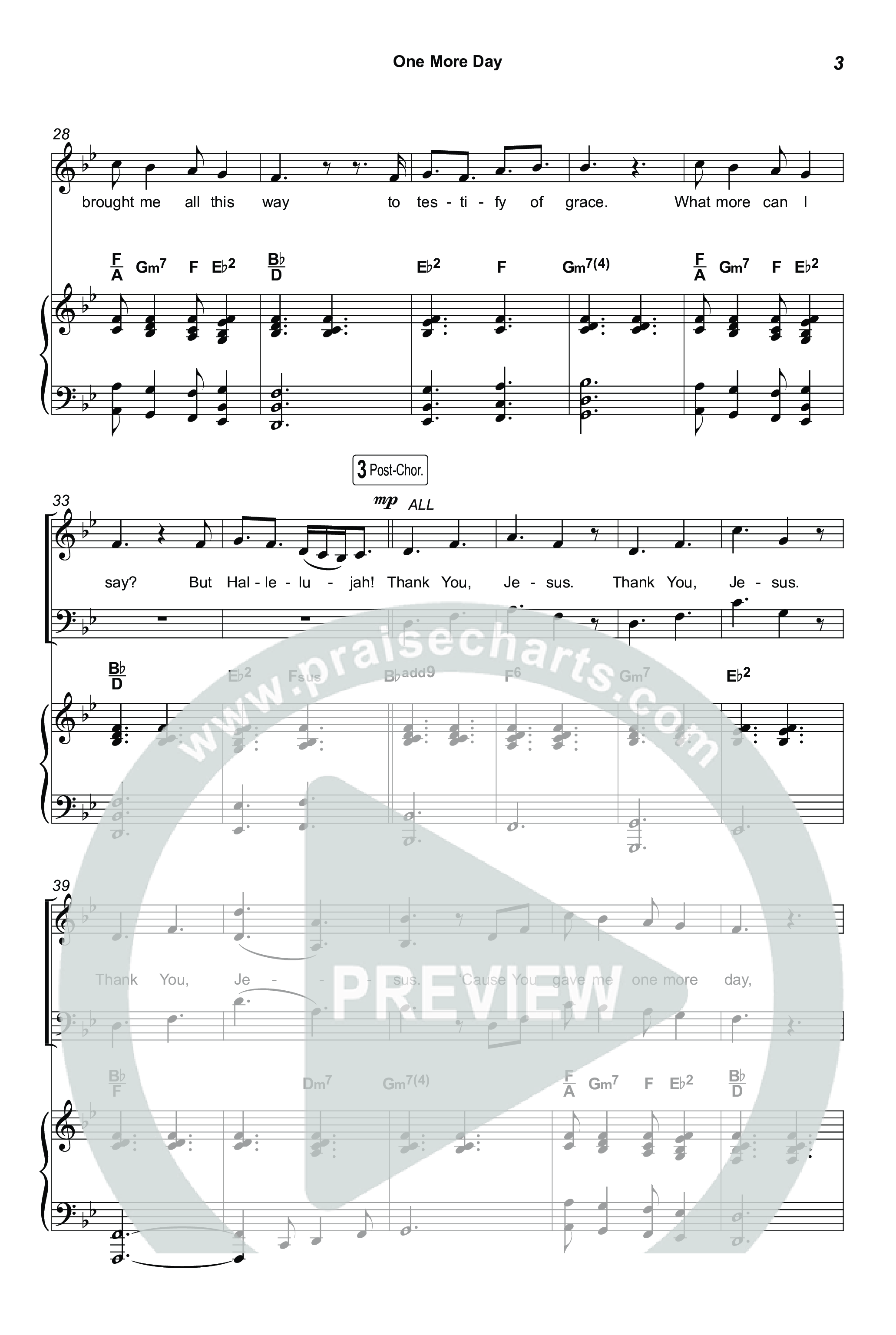 One More Day (Sing It Now) Octavo (SATB & Pno) (Sons Of Sunday)
