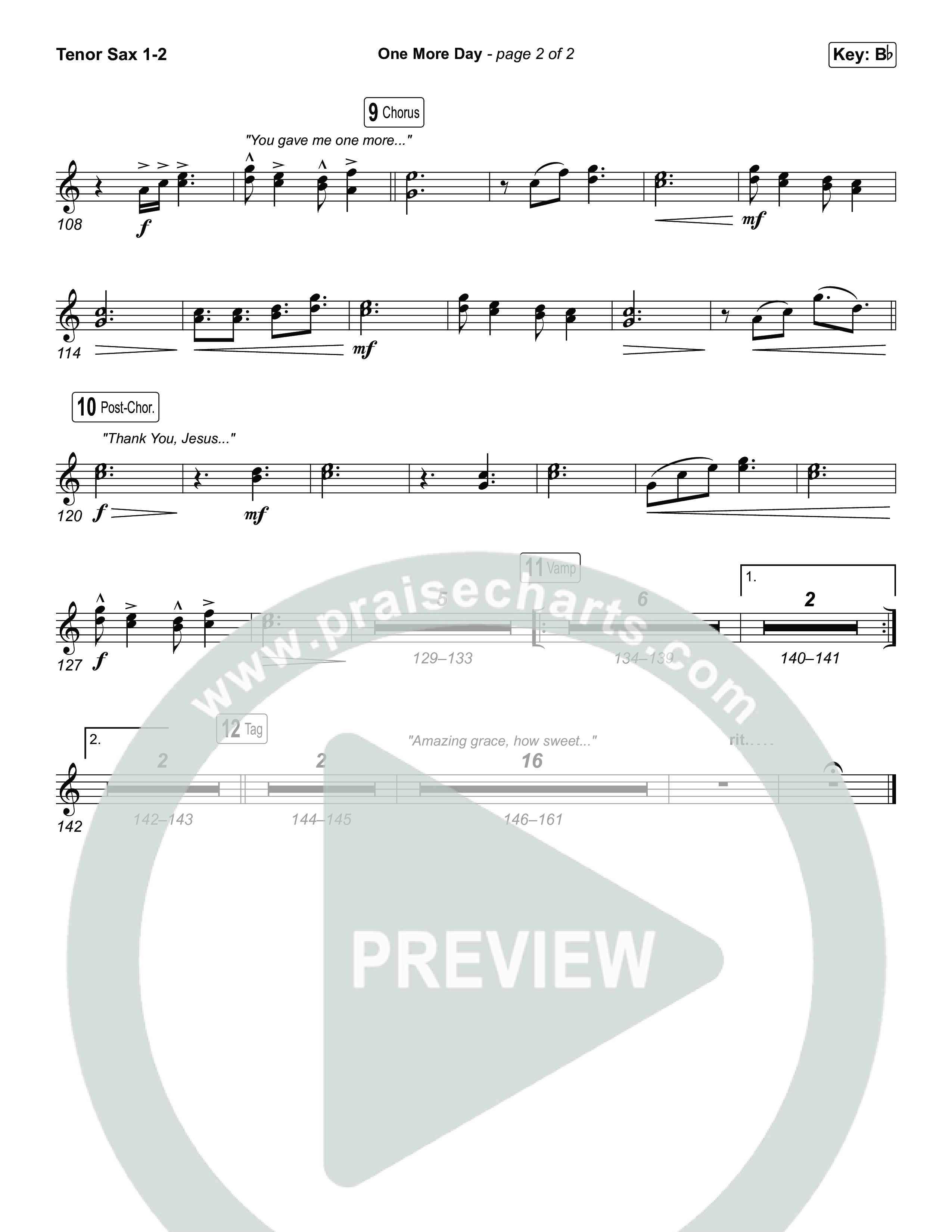 One More Day (Sing It Now) Tenor Sax 1/2 (Sons Of Sunday)