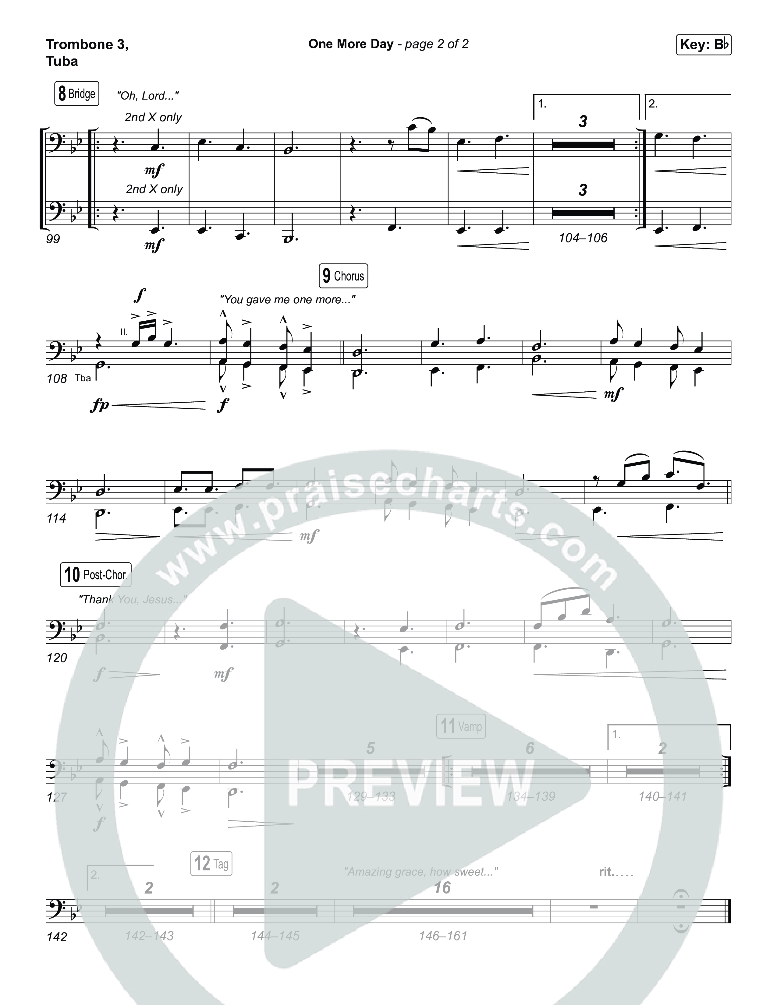 One More Day (Sing It Now) Trombone 3/Tuba (Sons Of Sunday)