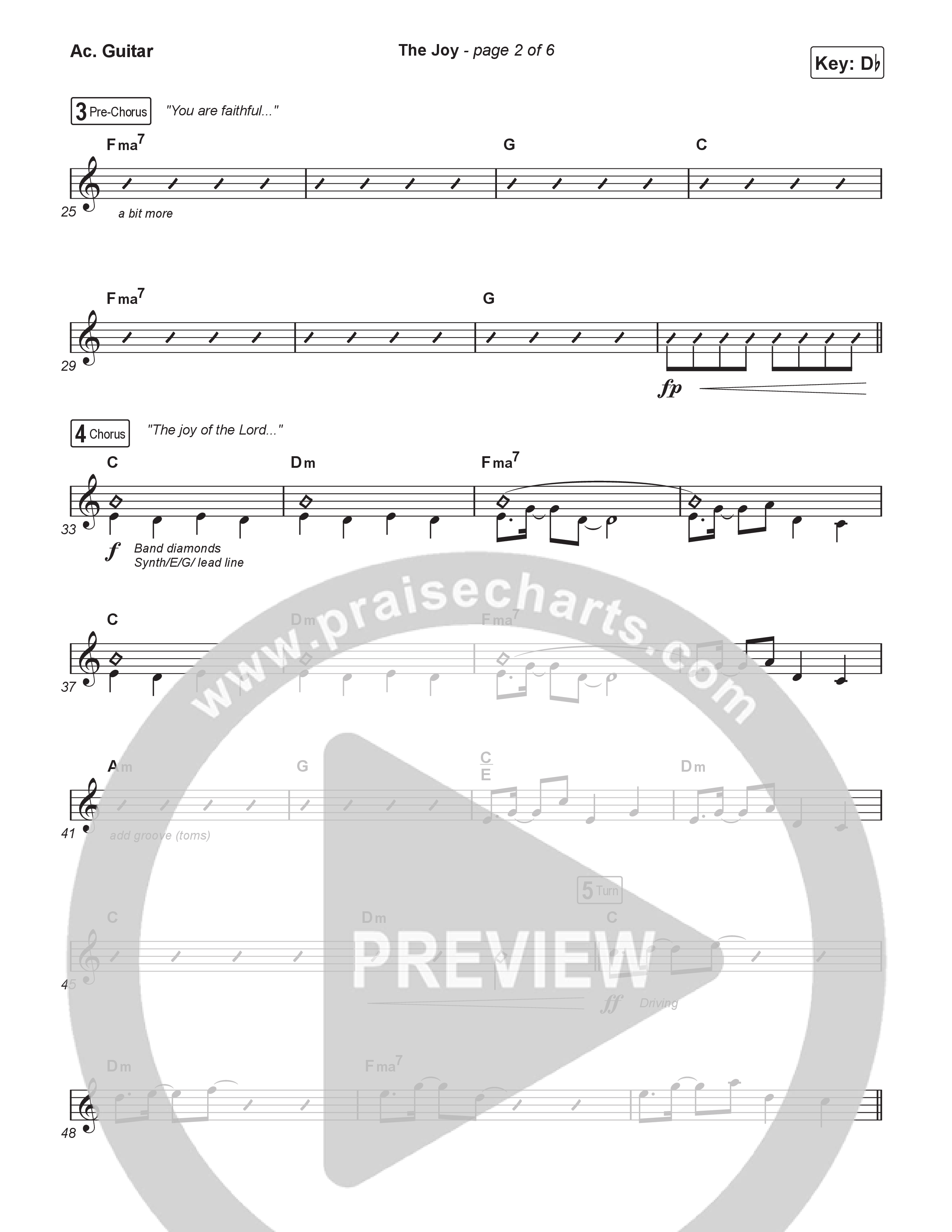 The Joy (Choral Anthem SATB) Acoustic Guitar (The Belonging Co / Andrew Holt / Arr. Luke Gambill)
