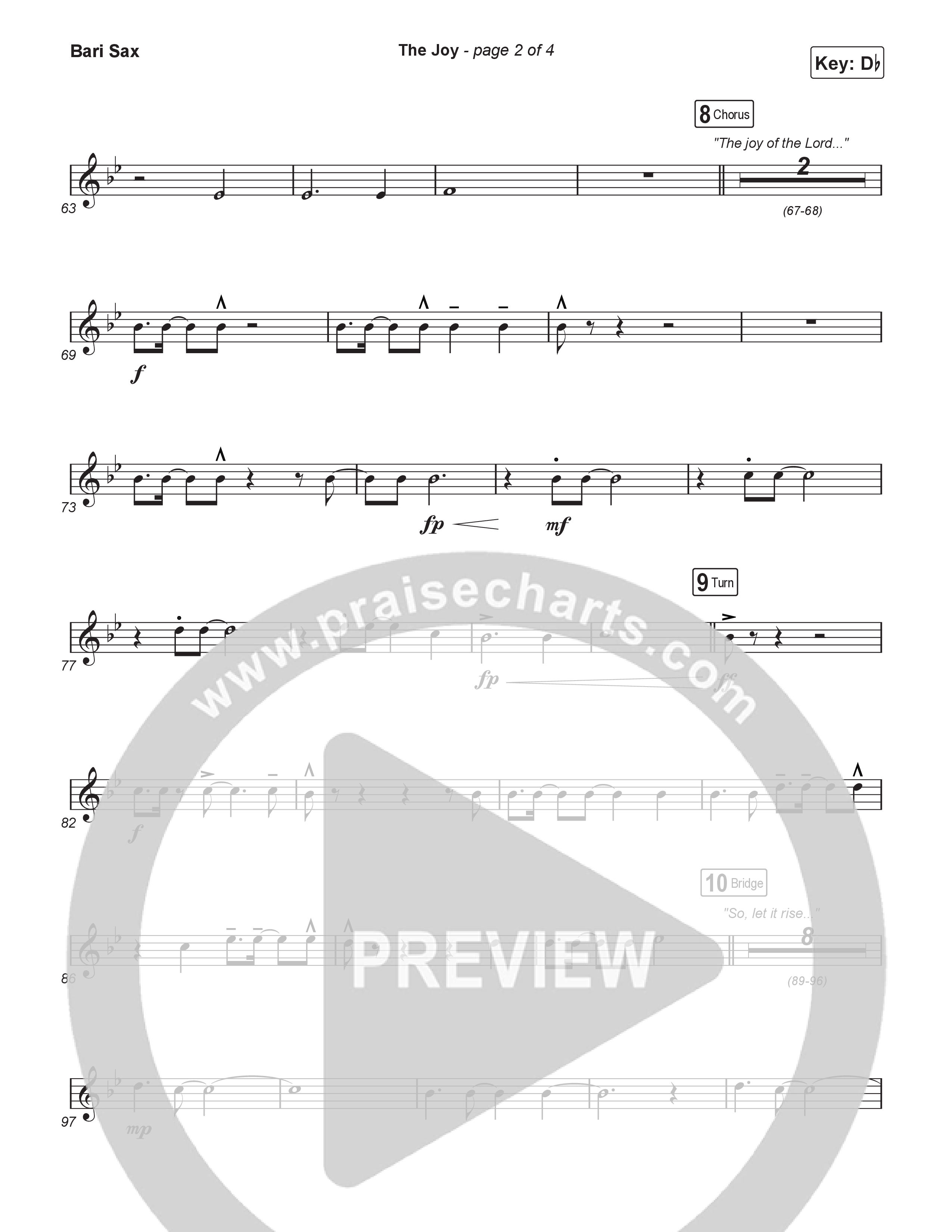 The Joy (Choral Anthem SATB) Bari Sax (The Belonging Co / Andrew Holt / Arr. Luke Gambill)