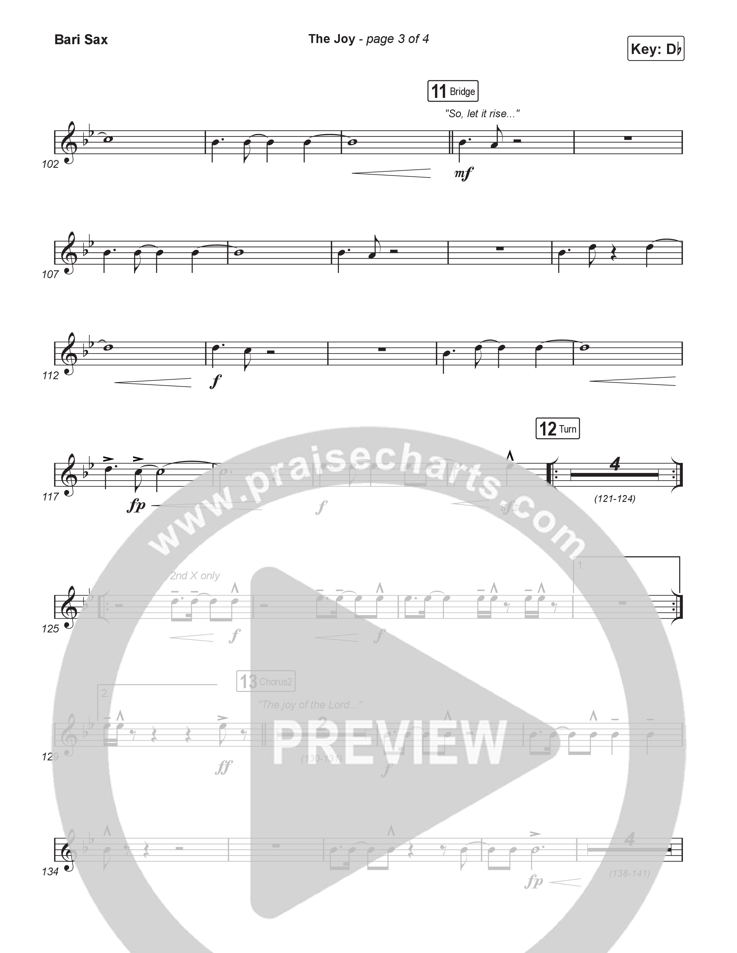 The Joy (Choral Anthem SATB) Bari Sax (The Belonging Co / Andrew Holt / Arr. Luke Gambill)