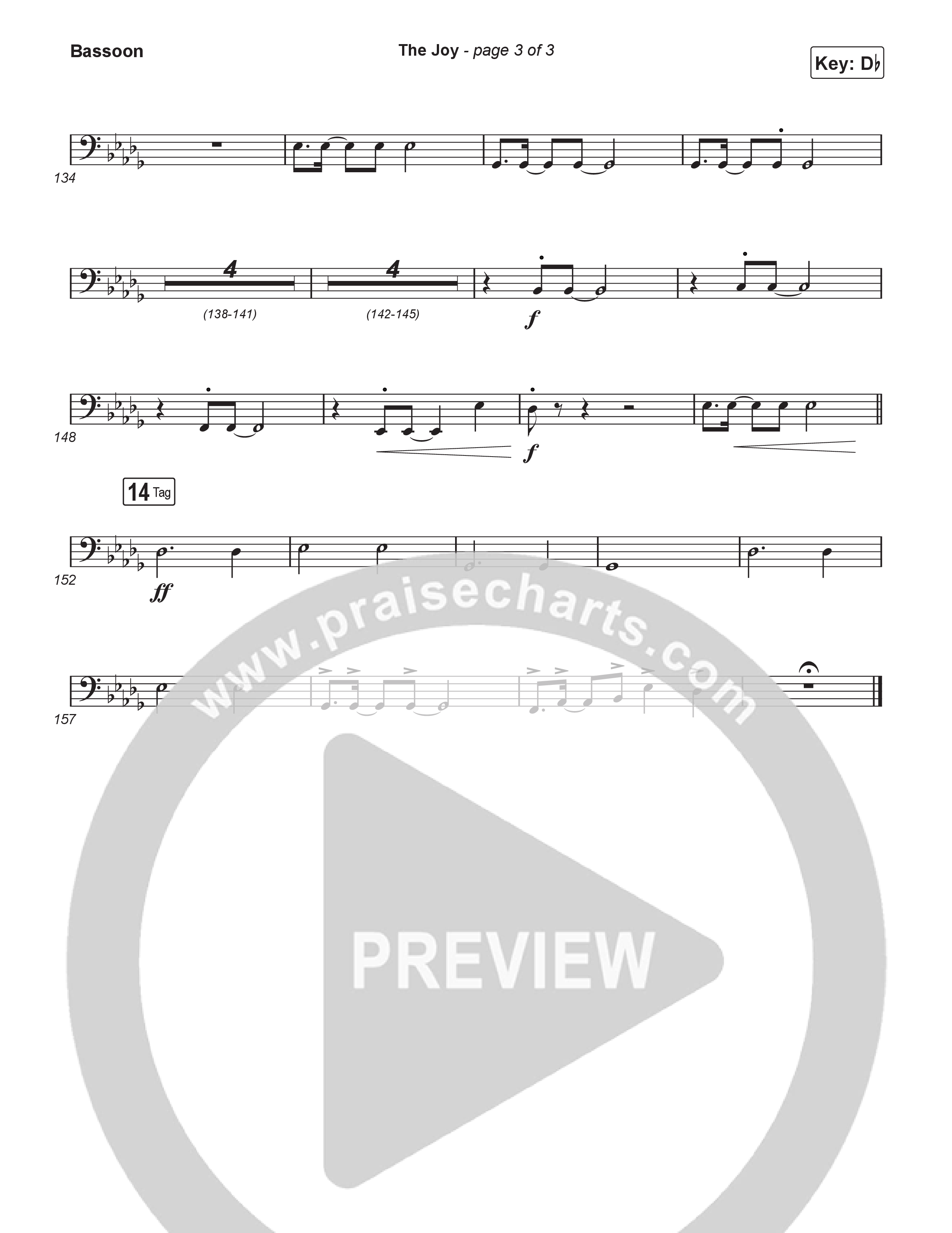 The Joy (Choral Anthem SATB) Bassoon (The Belonging Co / Andrew Holt / Arr. Luke Gambill)