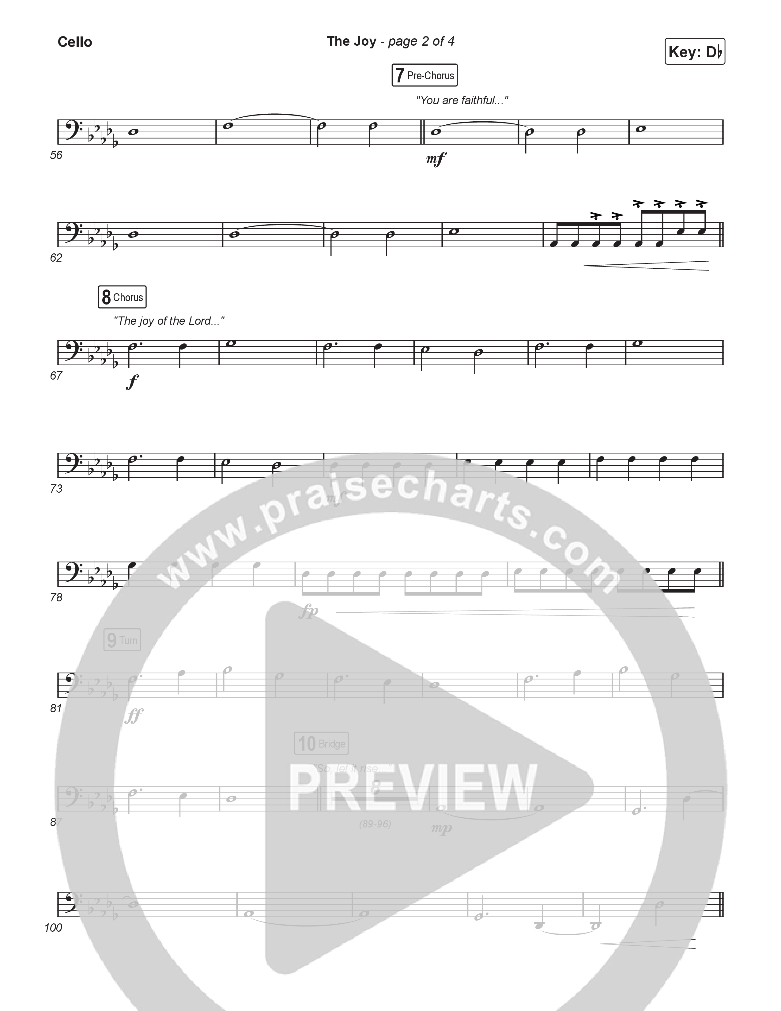 The Joy (Choral Anthem SATB) Cello (The Belonging Co / Andrew Holt / Arr. Luke Gambill)