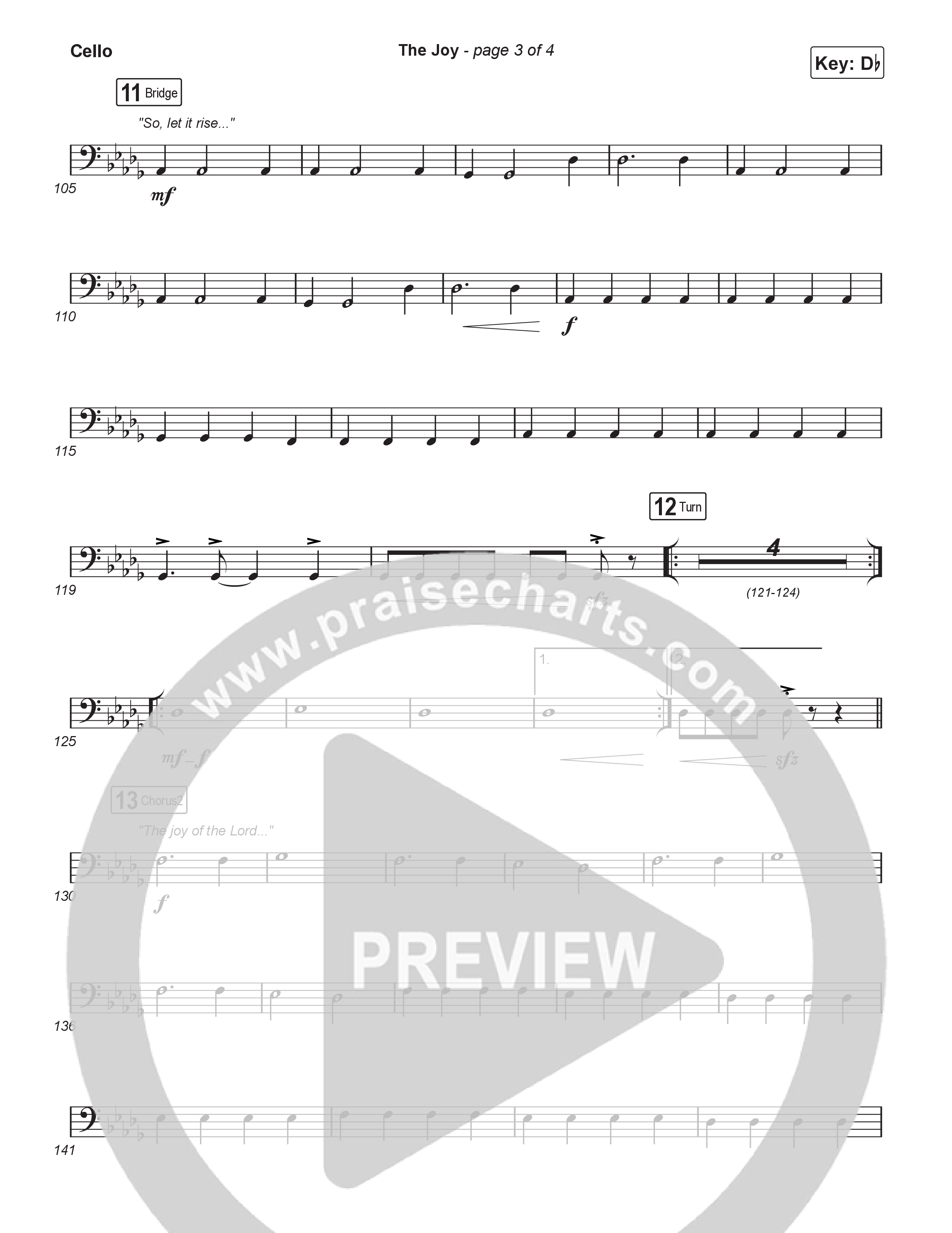 The Joy (Choral Anthem SATB) Cello (The Belonging Co / Andrew Holt / Arr. Luke Gambill)