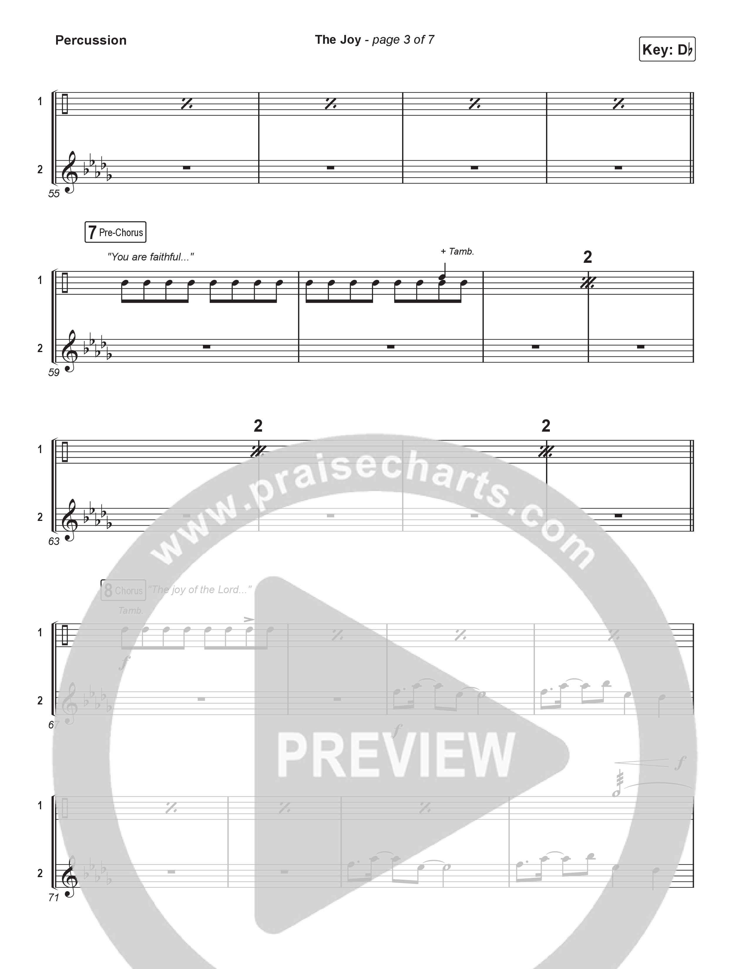 The Joy (Choral Anthem SATB) Percussion (The Belonging Co / Andrew Holt / Arr. Luke Gambill)
