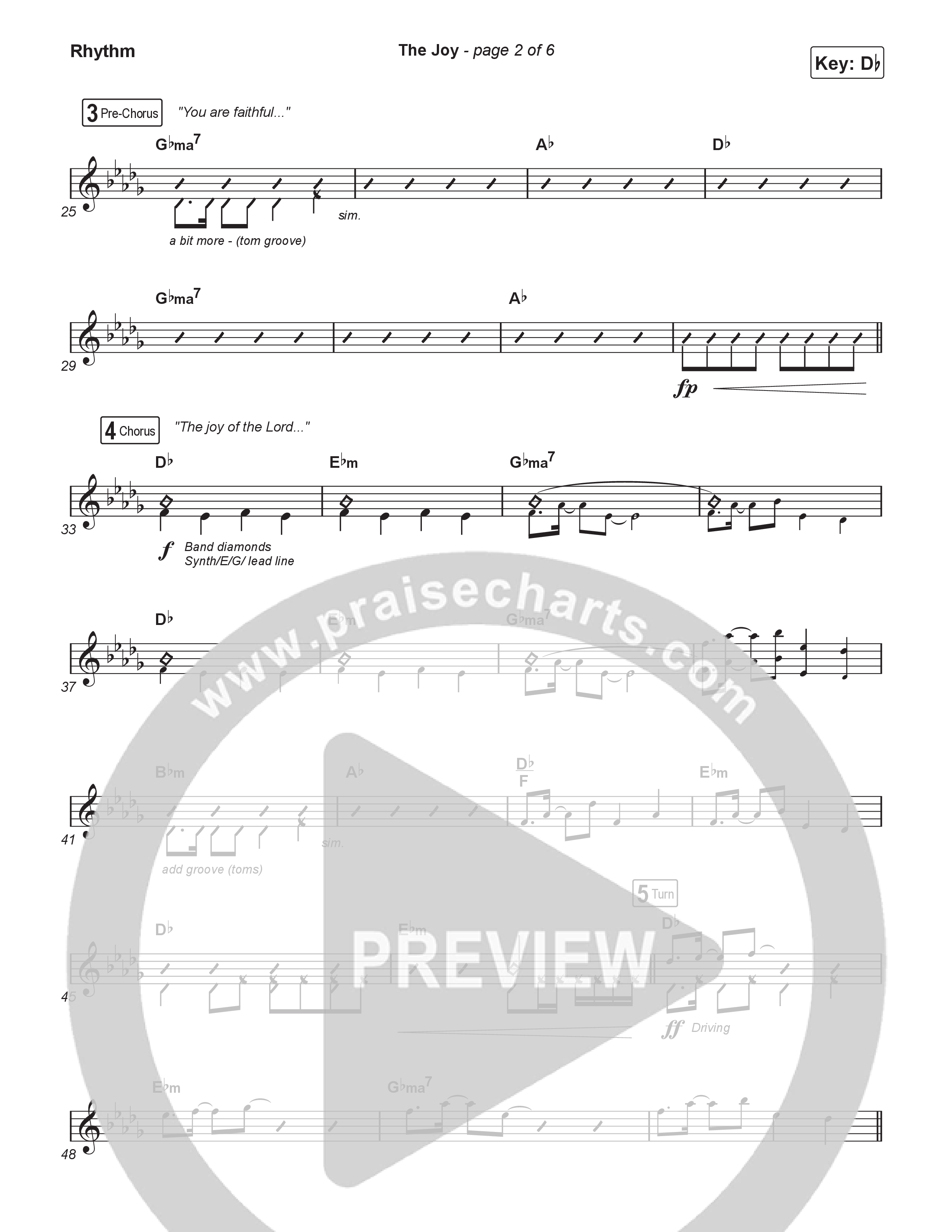 The Joy (Choral Anthem SATB) Rhythm Pack (The Belonging Co / Andrew Holt / Arr. Luke Gambill)