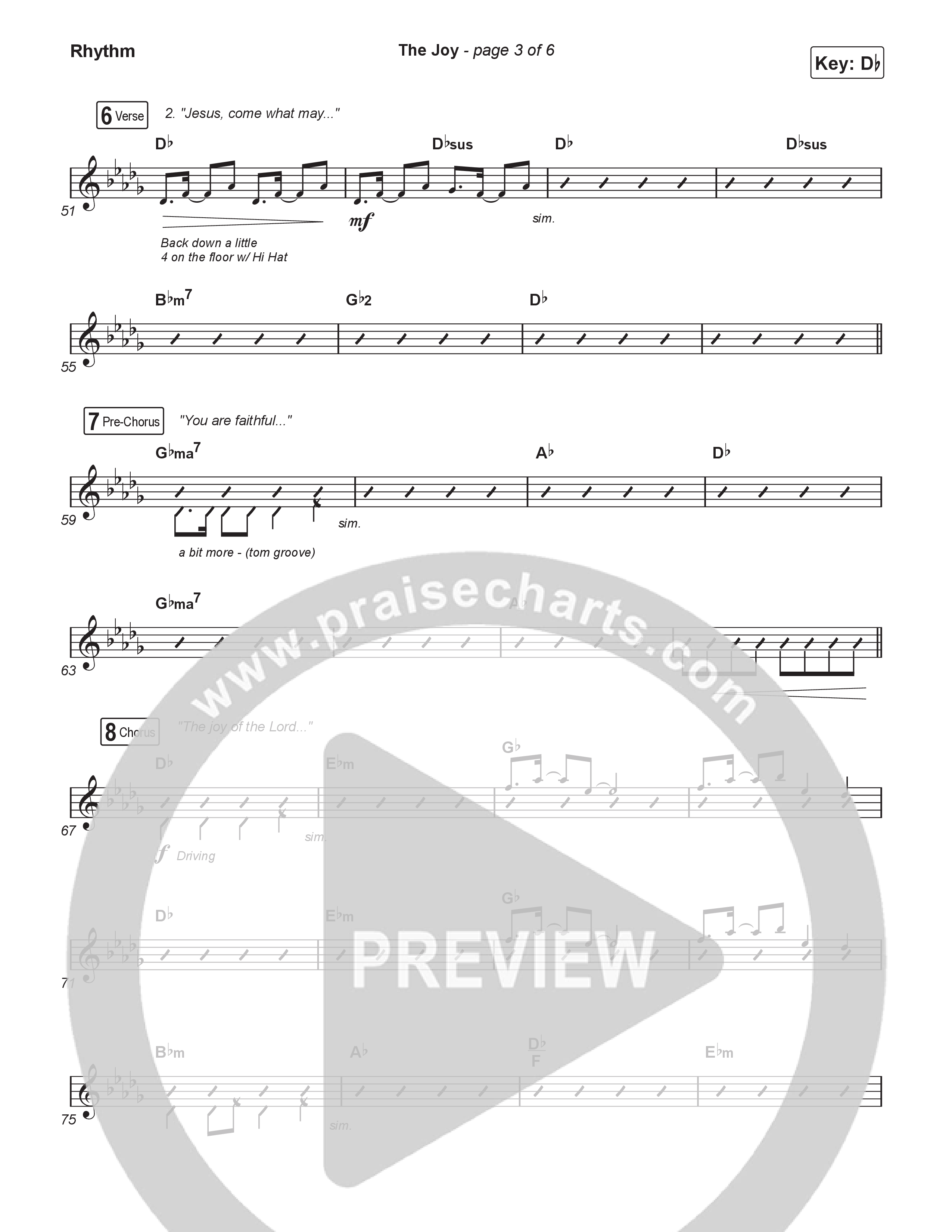 The Joy (Choral Anthem SATB) Rhythm Pack (The Belonging Co / Andrew Holt / Arr. Luke Gambill)