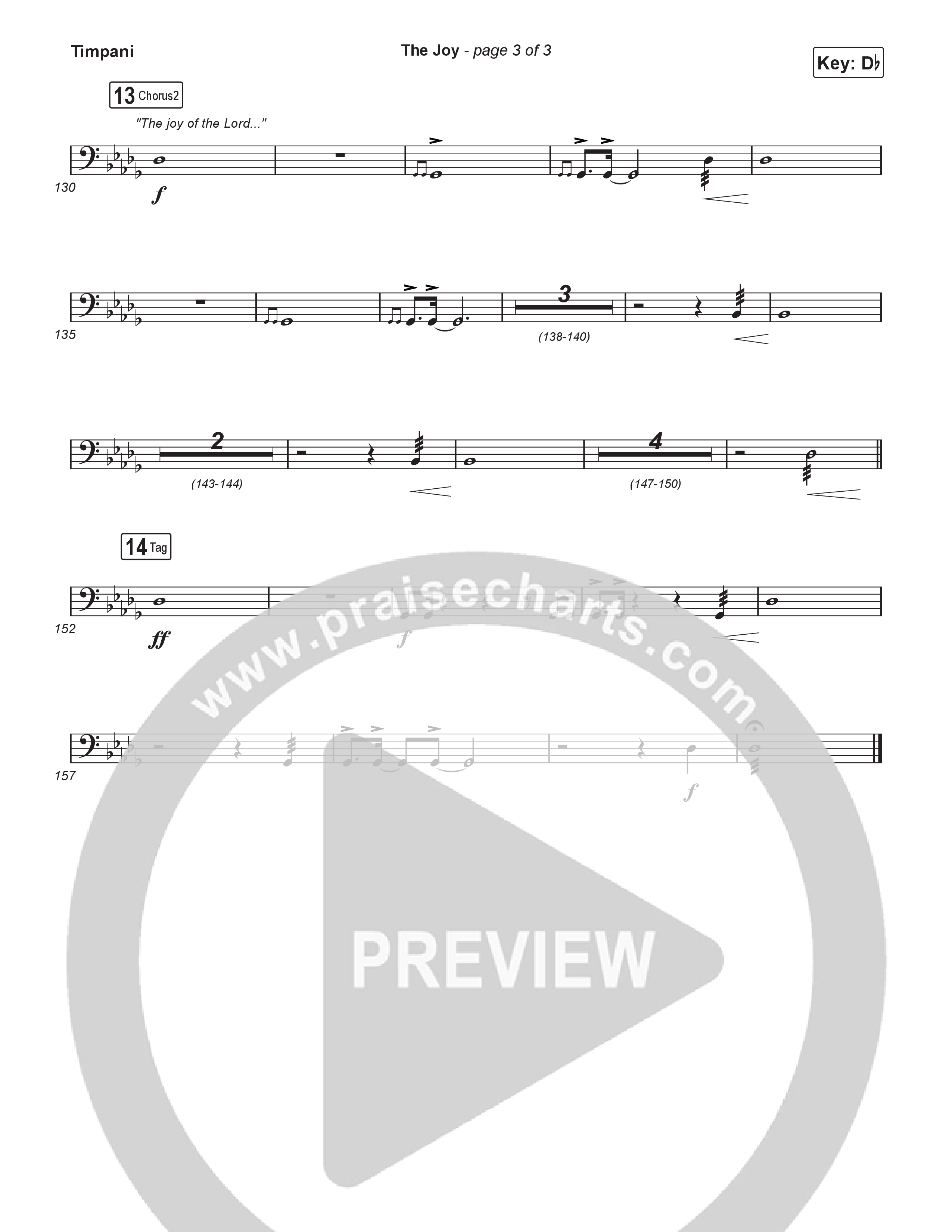The Joy (Choral Anthem SATB) Timpani (The Belonging Co / Andrew Holt / Arr. Luke Gambill)