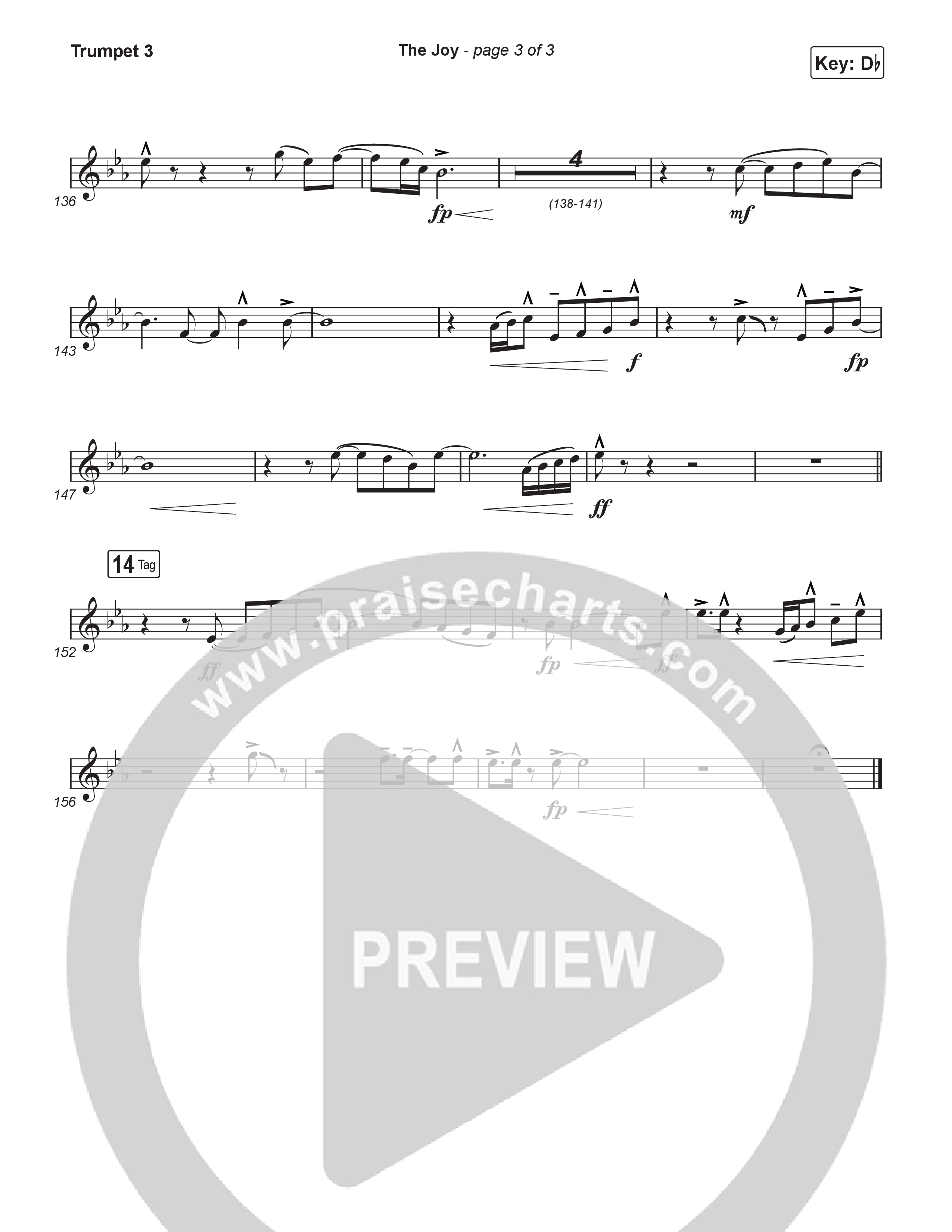 The Joy (Choral Anthem SATB) Trumpet 3 (The Belonging Co / Andrew Holt / Arr. Luke Gambill)