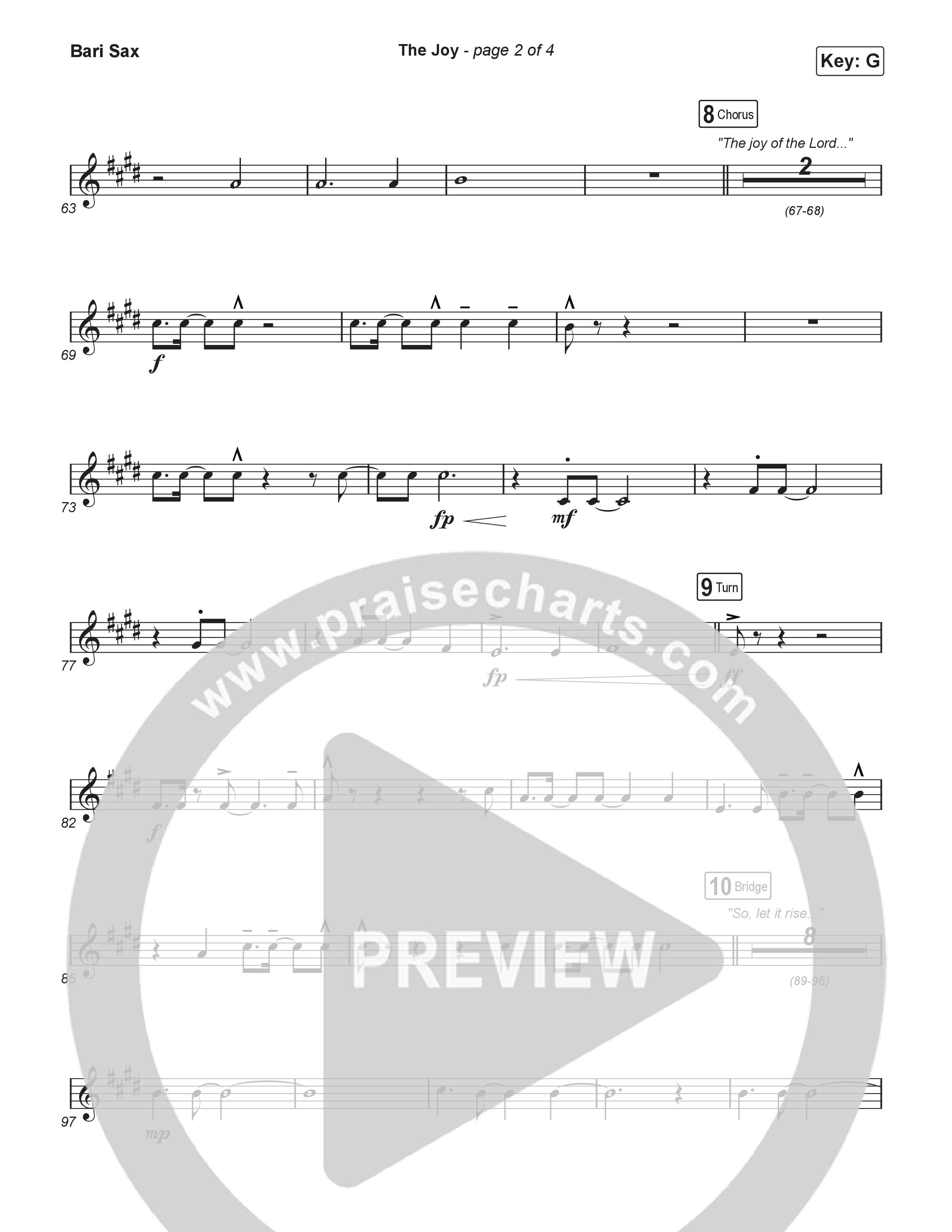 The Joy (Worship Choir/SAB) Bari Sax (The Belonging Co / Andrew Holt)