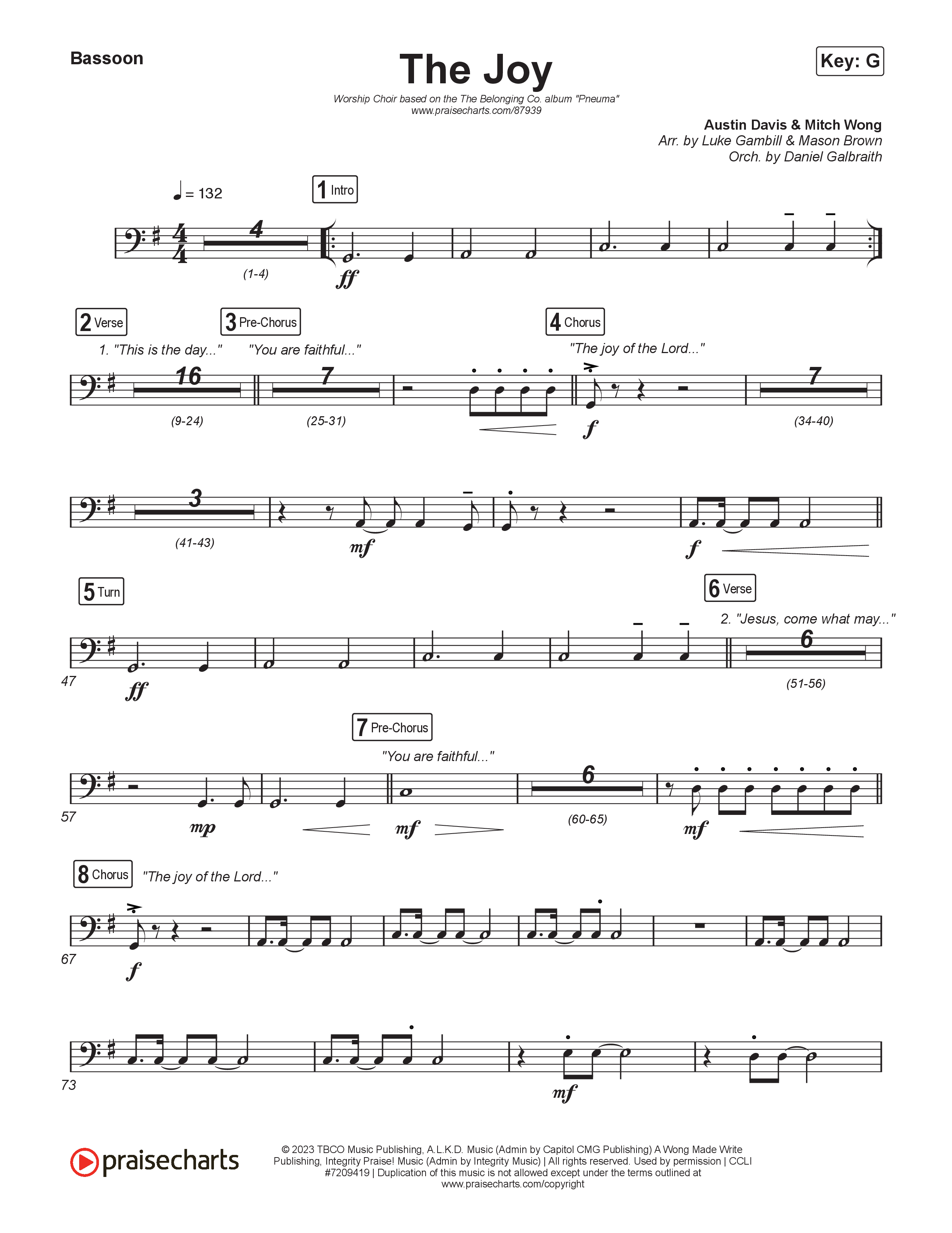 The Joy (Worship Choir/SAB) Bassoon (The Belonging Co / Andrew Holt)