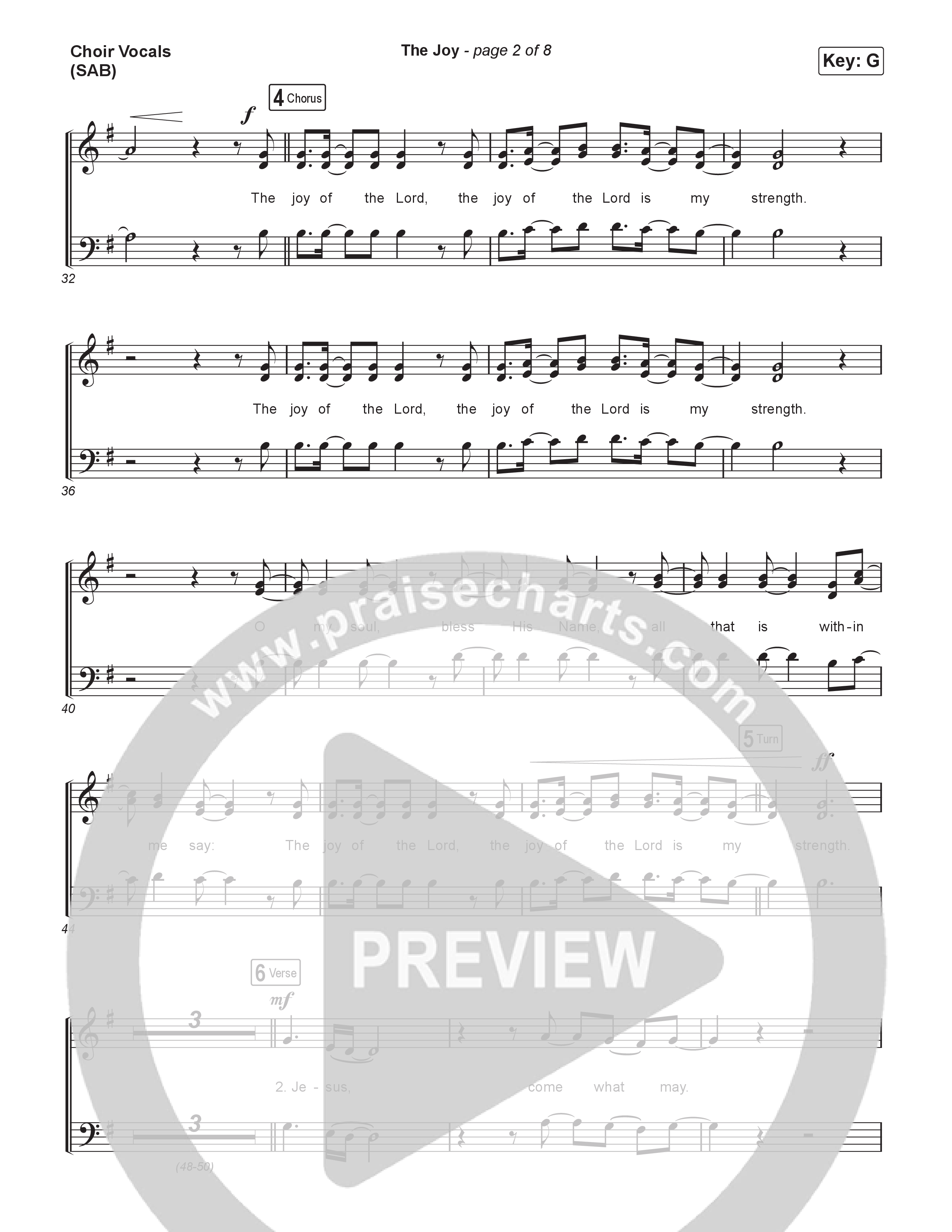 The Joy (Worship Choir/SAB) Choir Sheet (SAB) (The Belonging Co / Andrew Holt)