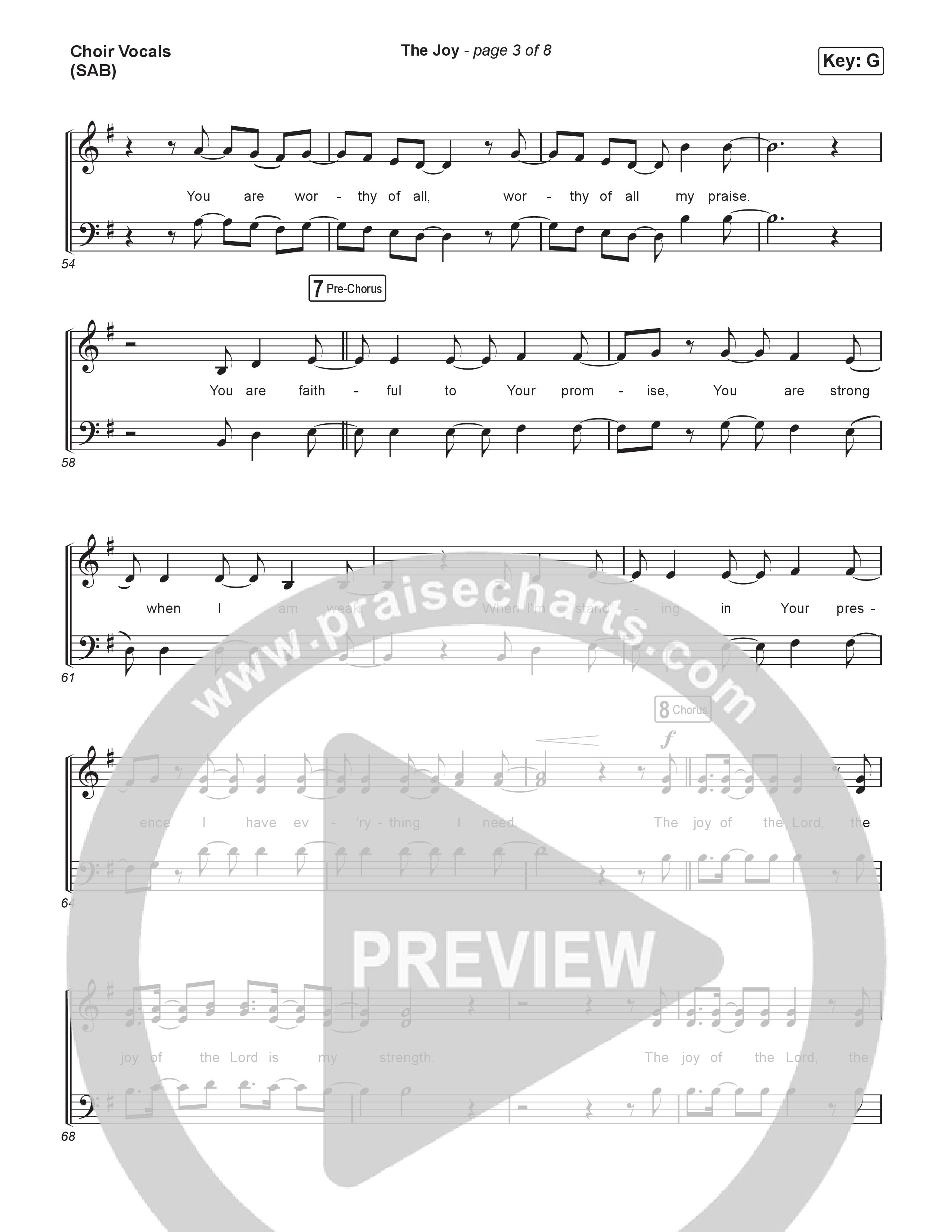 The Joy (Worship Choir/SAB) Choir Sheet (SAB) (The Belonging Co / Andrew Holt)