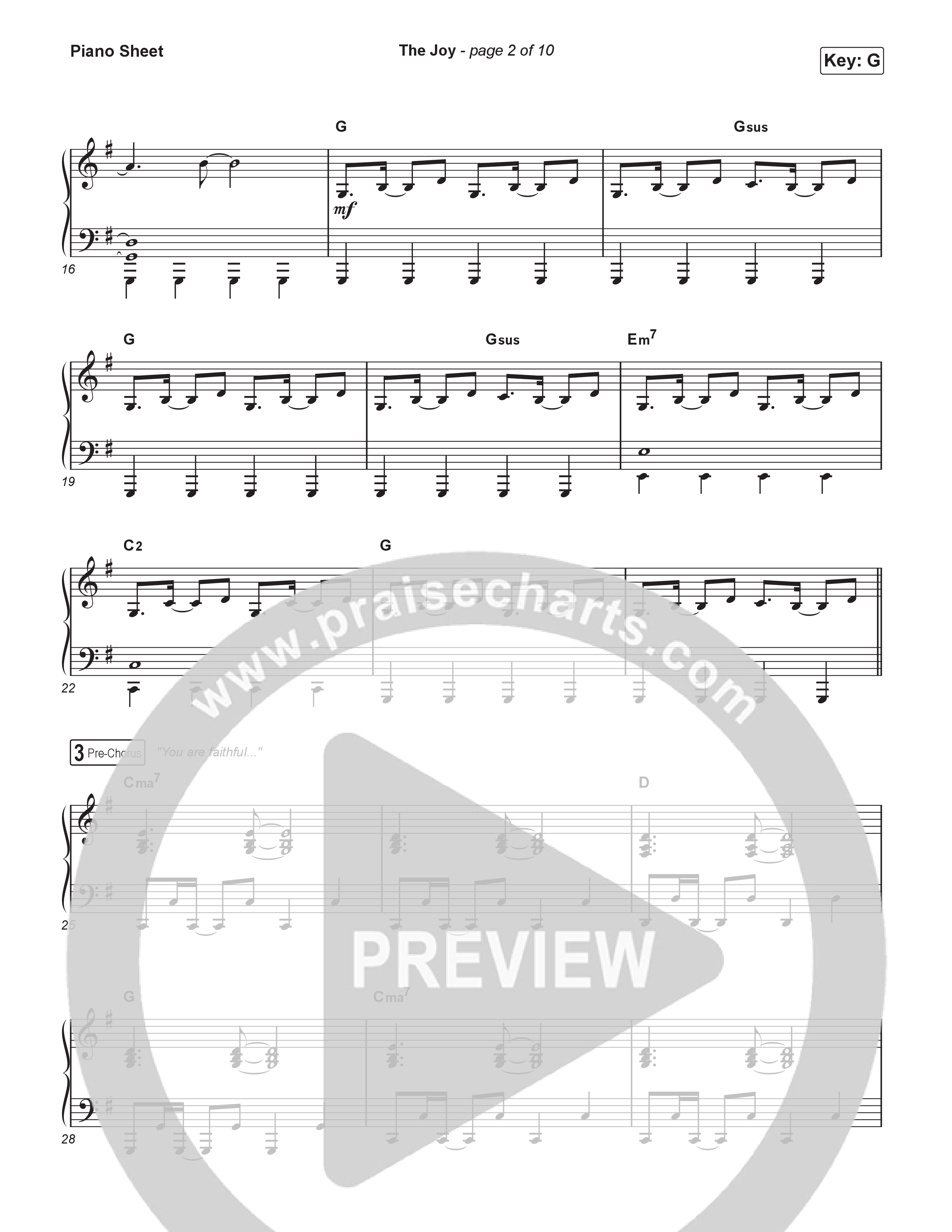 The Joy (Worship Choir/SAB) Piano Sheet (The Belonging Co / Andrew Holt)