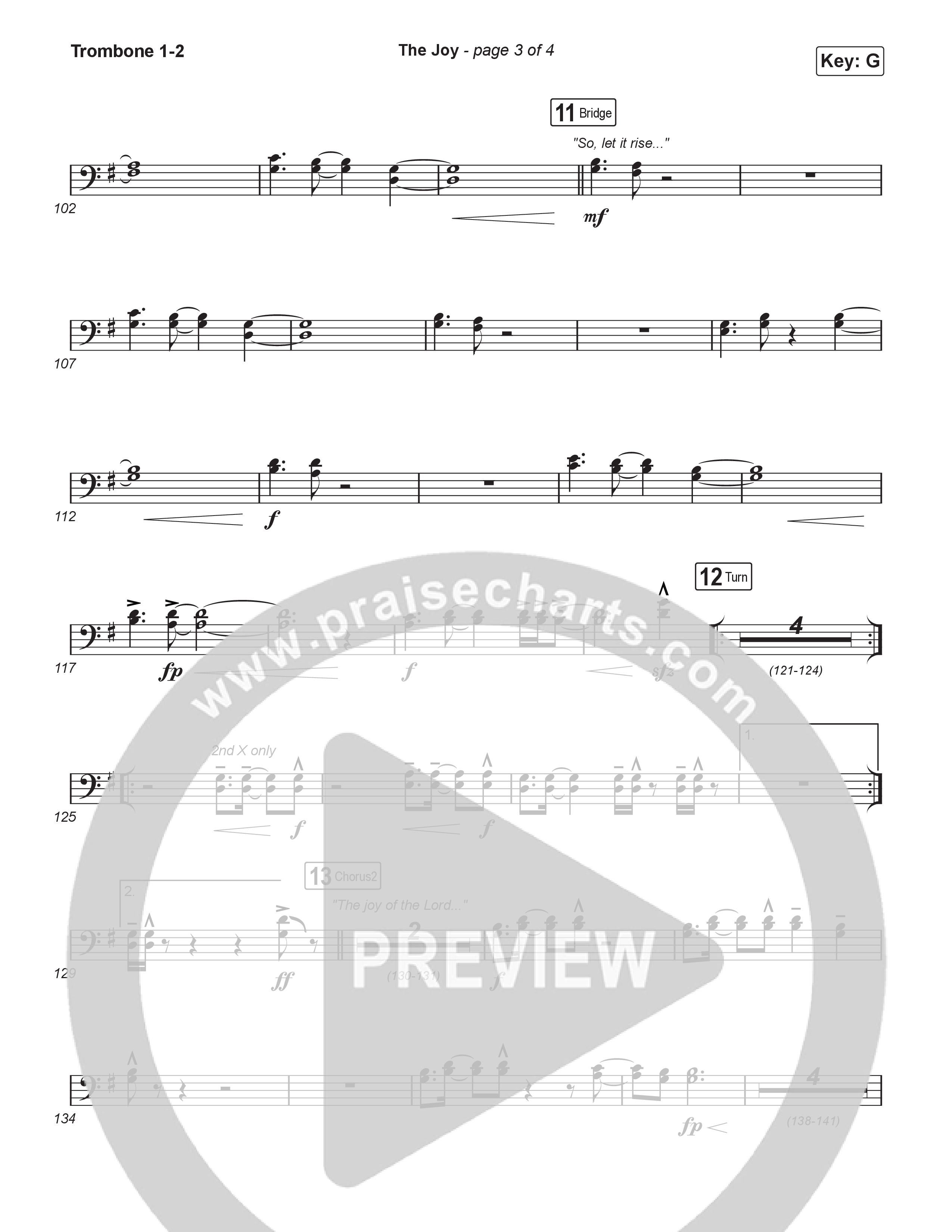 The Joy (Worship Choir/SAB) Trombone 1/2 (The Belonging Co / Andrew Holt)