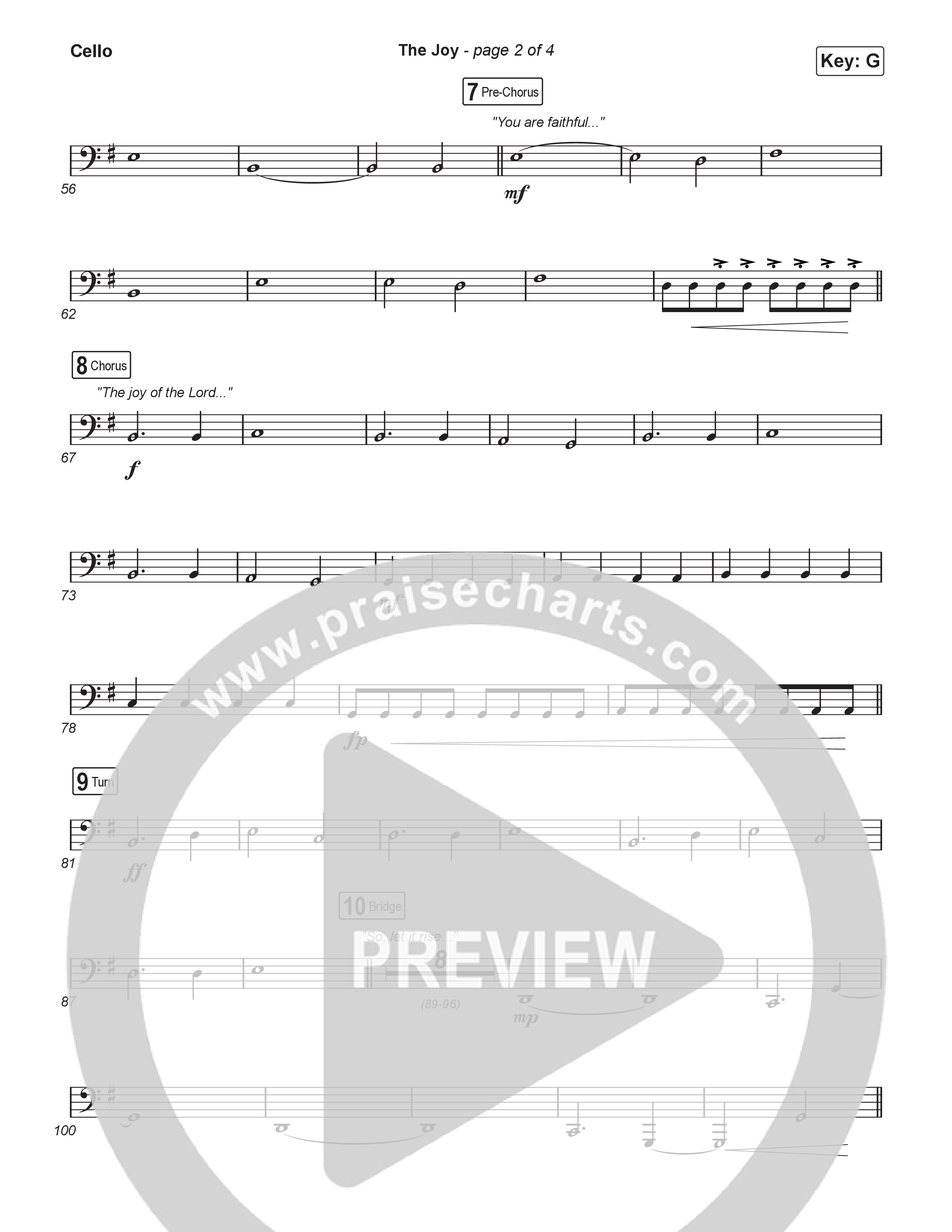 The Joy (Unison/2-Part) Cello (The Belonging Co / Andrew Holt)