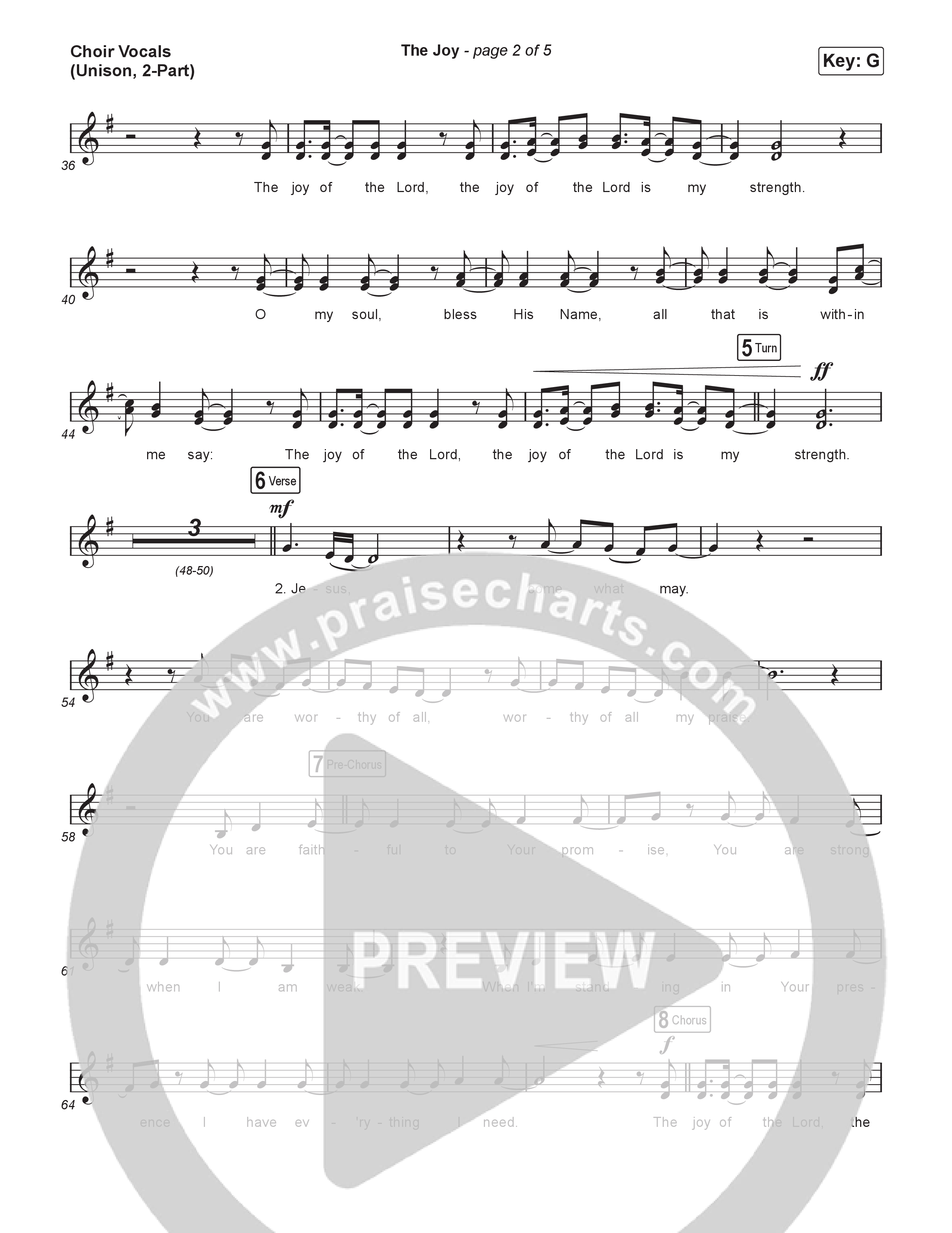 The Joy (Unison/2-Part) Choir Vocals (Uni/2-Part) (The Belonging Co / Andrew Holt)