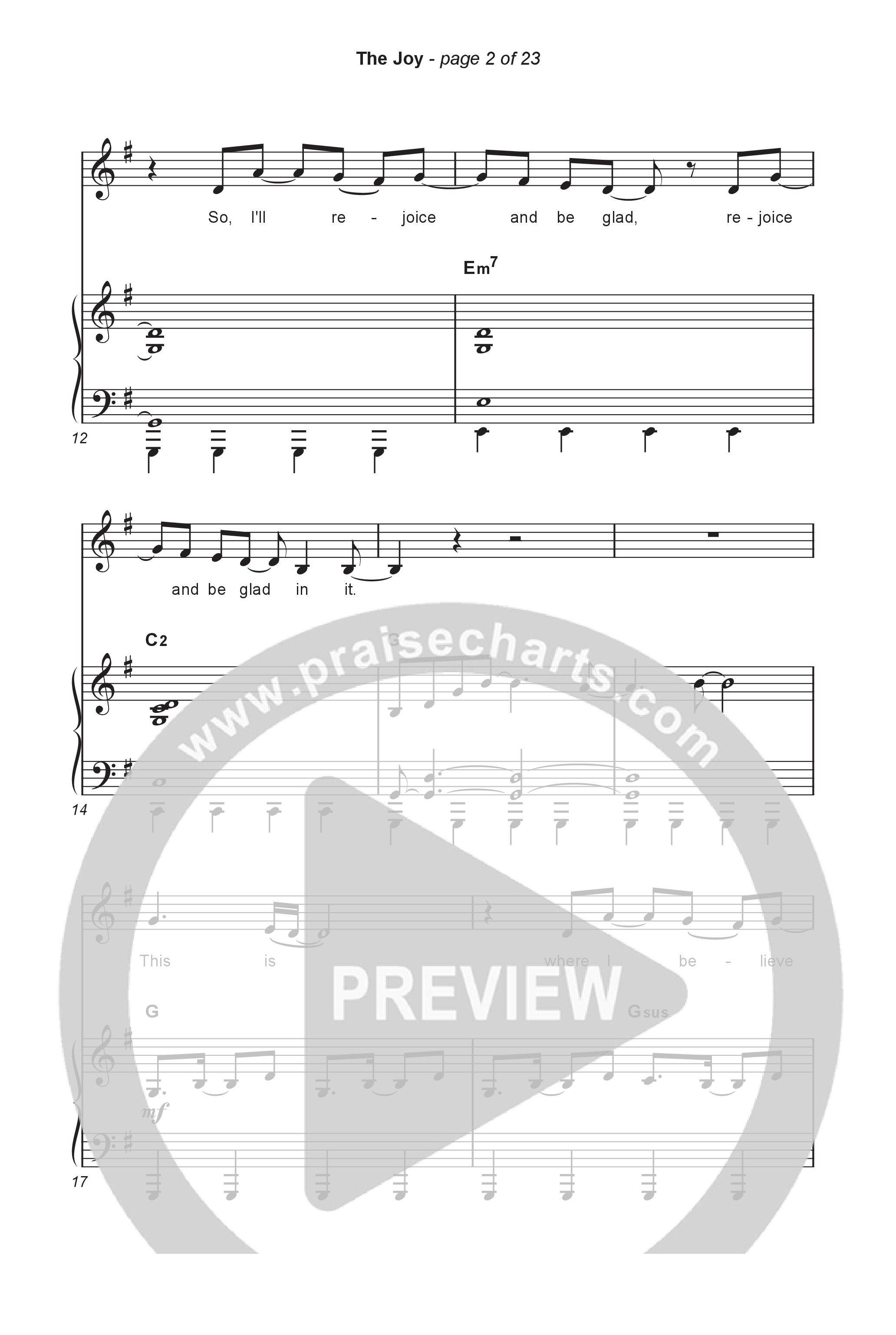 The Joy (Unison/2-Part) Octavo (Uni/2-Part & Pno) (The Belonging Co / Andrew Holt)