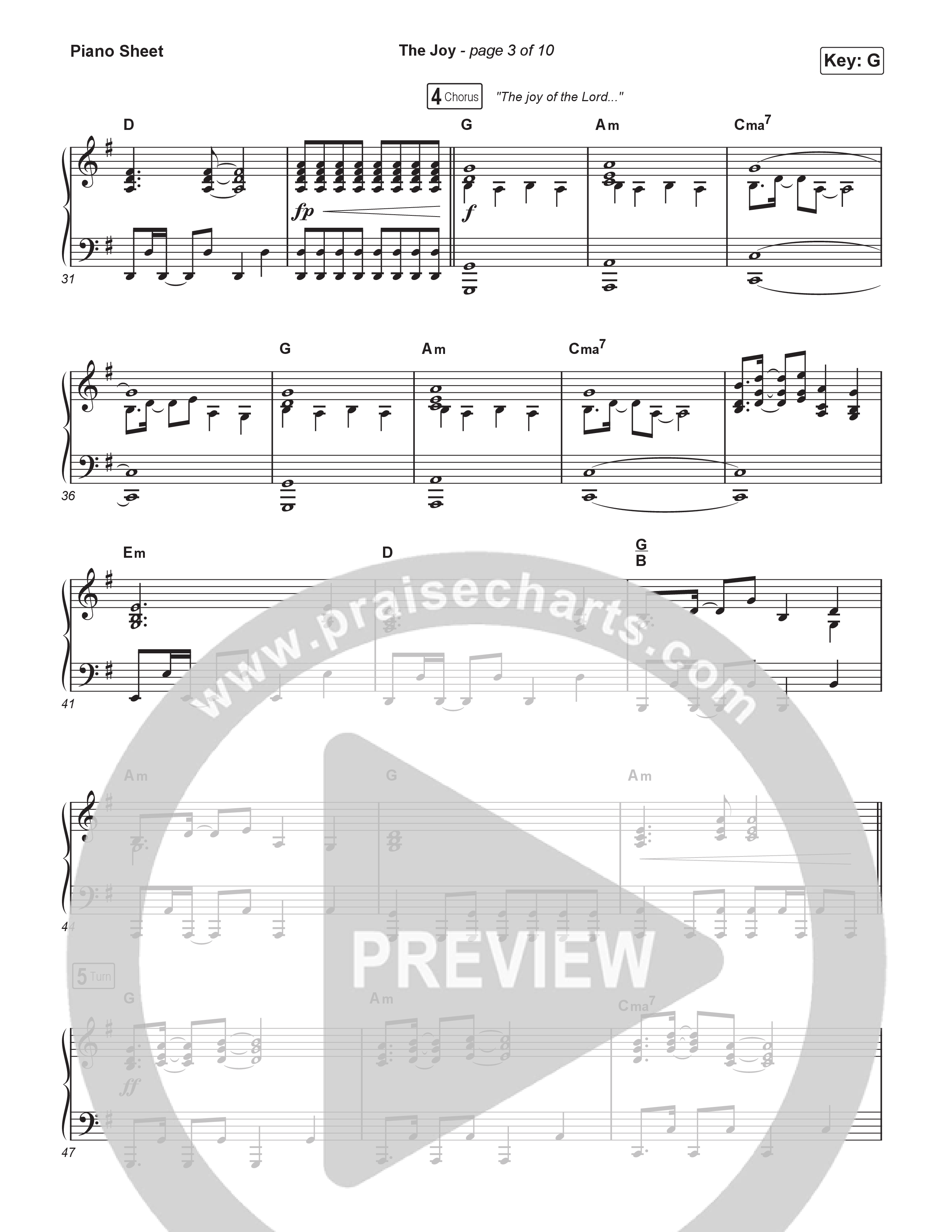 The Joy (Unison/2-Part) Piano Sheet (The Belonging Co / Andrew Holt)
