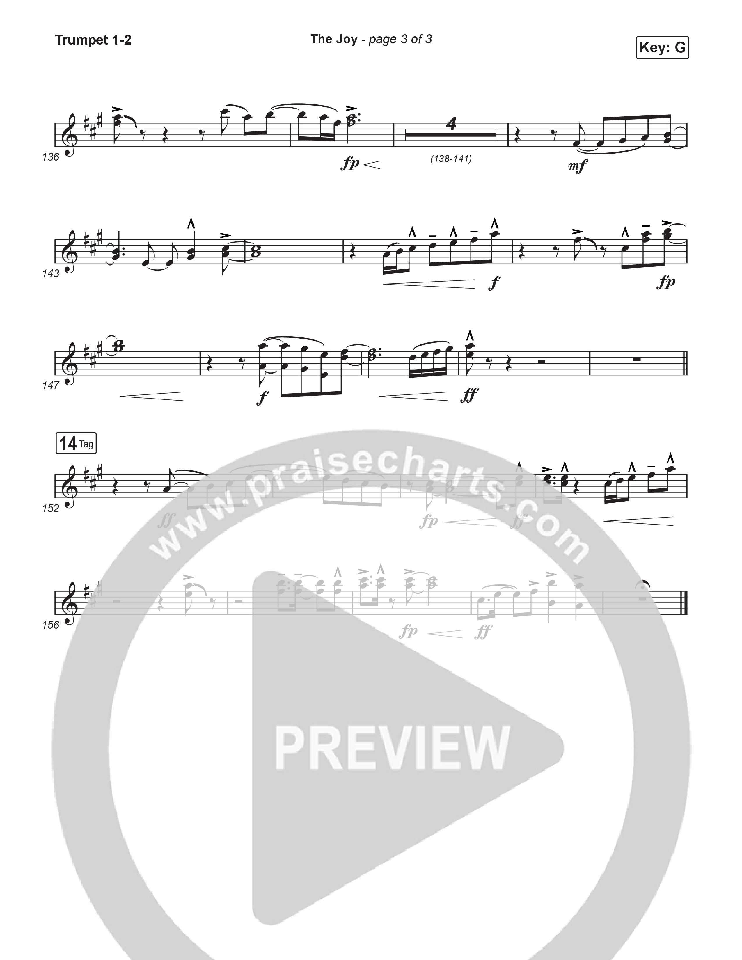 The Joy (Sing It Now) Trumpet 1,2 (The Belonging Co / Andrew Holt / Arr. Luke Gambill)