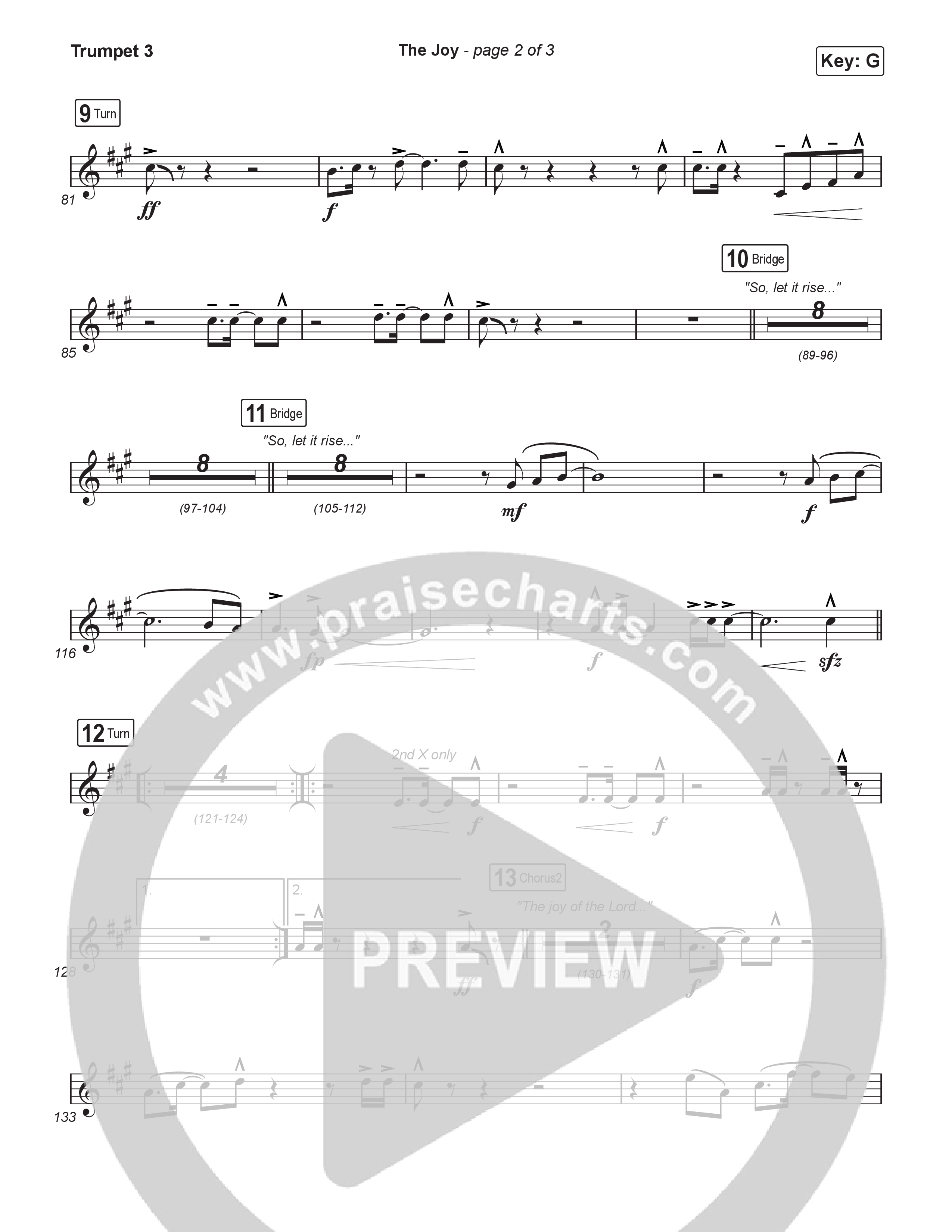 The Joy (Sing It Now) Trumpet 3 (The Belonging Co / Andrew Holt / Arr. Luke Gambill)