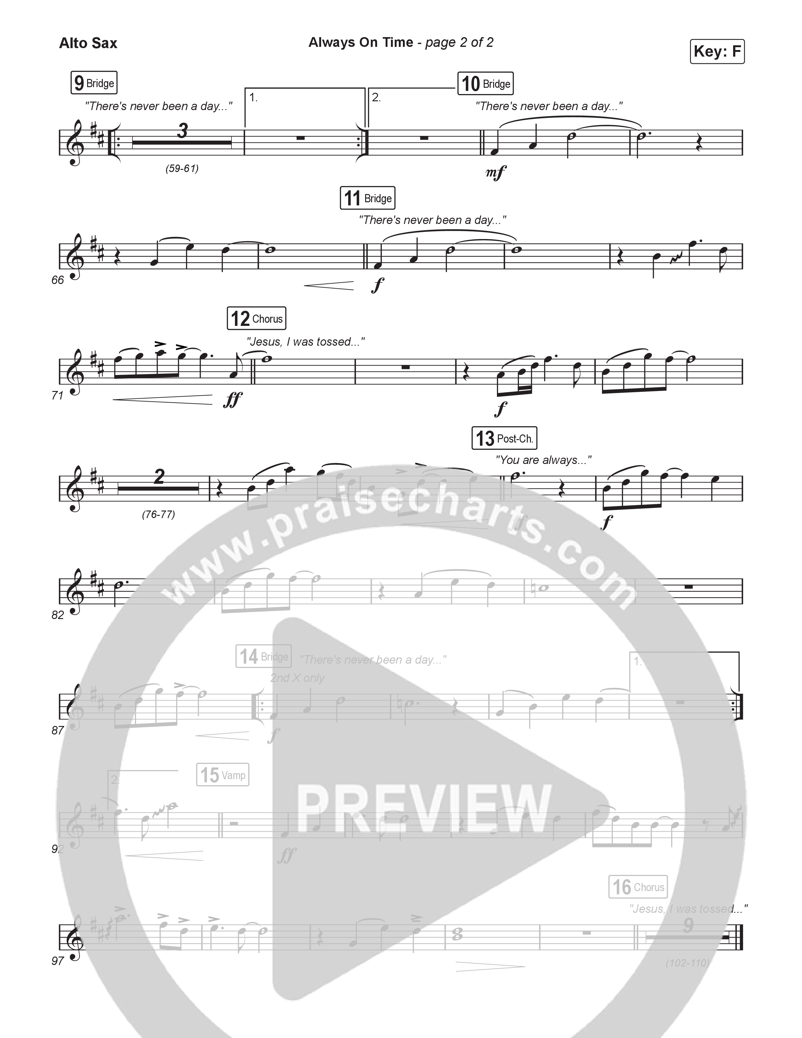 Always On Time (Worship Choir/SAB) Sax Pack (Elevation Worship / Bella Cordero / Arr. Luke Gambill)