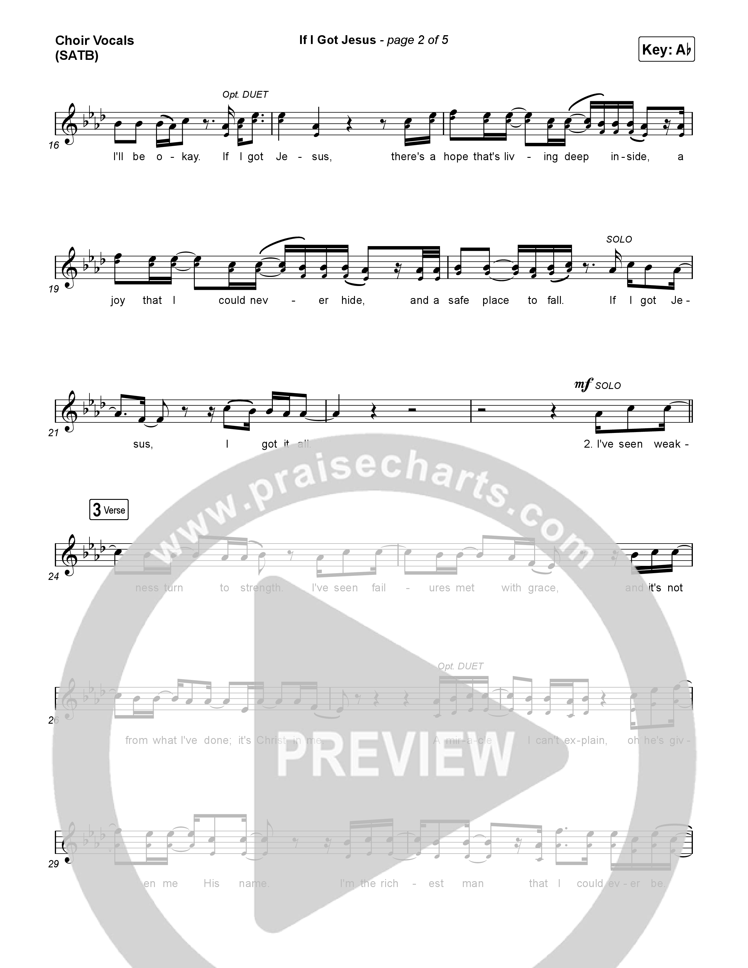 If I Got Jesus (Choral Anthem SATB) Choir Sheet (SATB) (Ben Fuller / Arr. Luke Gambill)