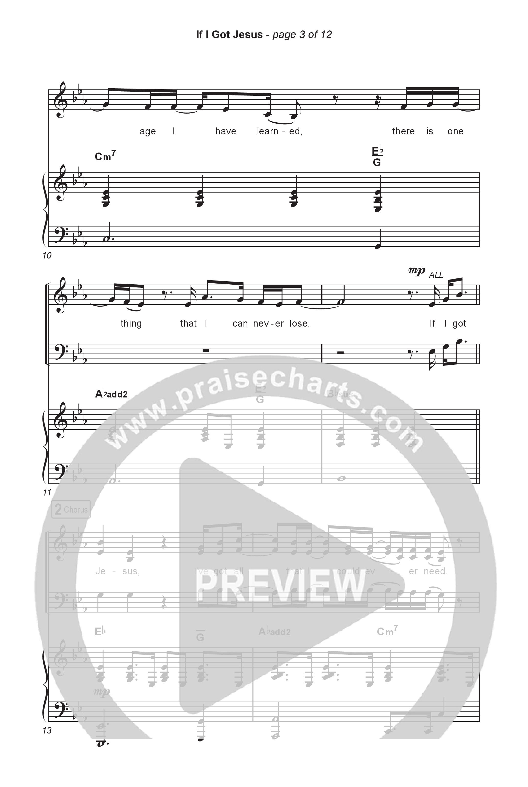 If I Got Jesus (Worship Choir/SAB) Octavo (SAB & Pno) (Ben Fuller / Arr. Luke Gambill)