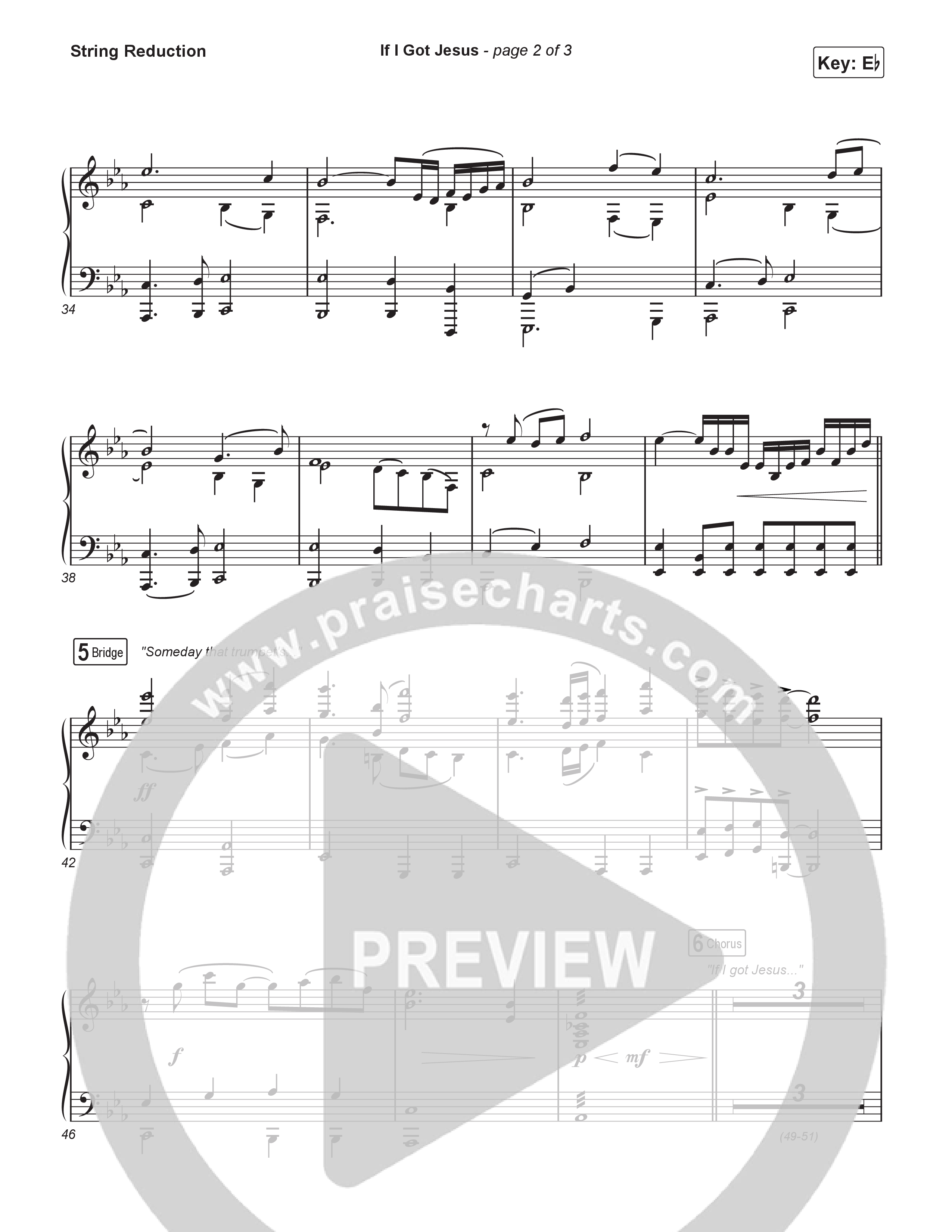 If I Got Jesus (Worship Choir/SAB) String Reduction (Ben Fuller / Arr. Luke Gambill)