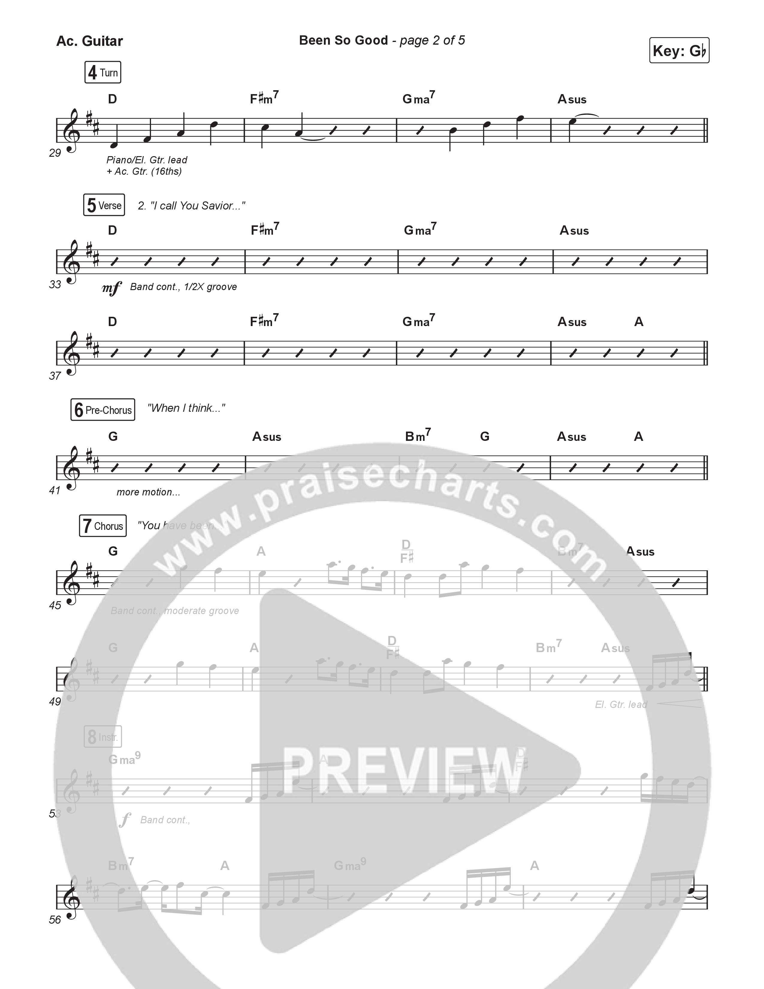 Been So Good (Choral Anthem SATB) Acoustic Guitar (Elevation Worship / Tiffany Hudson / Arr. Luke Gambill)