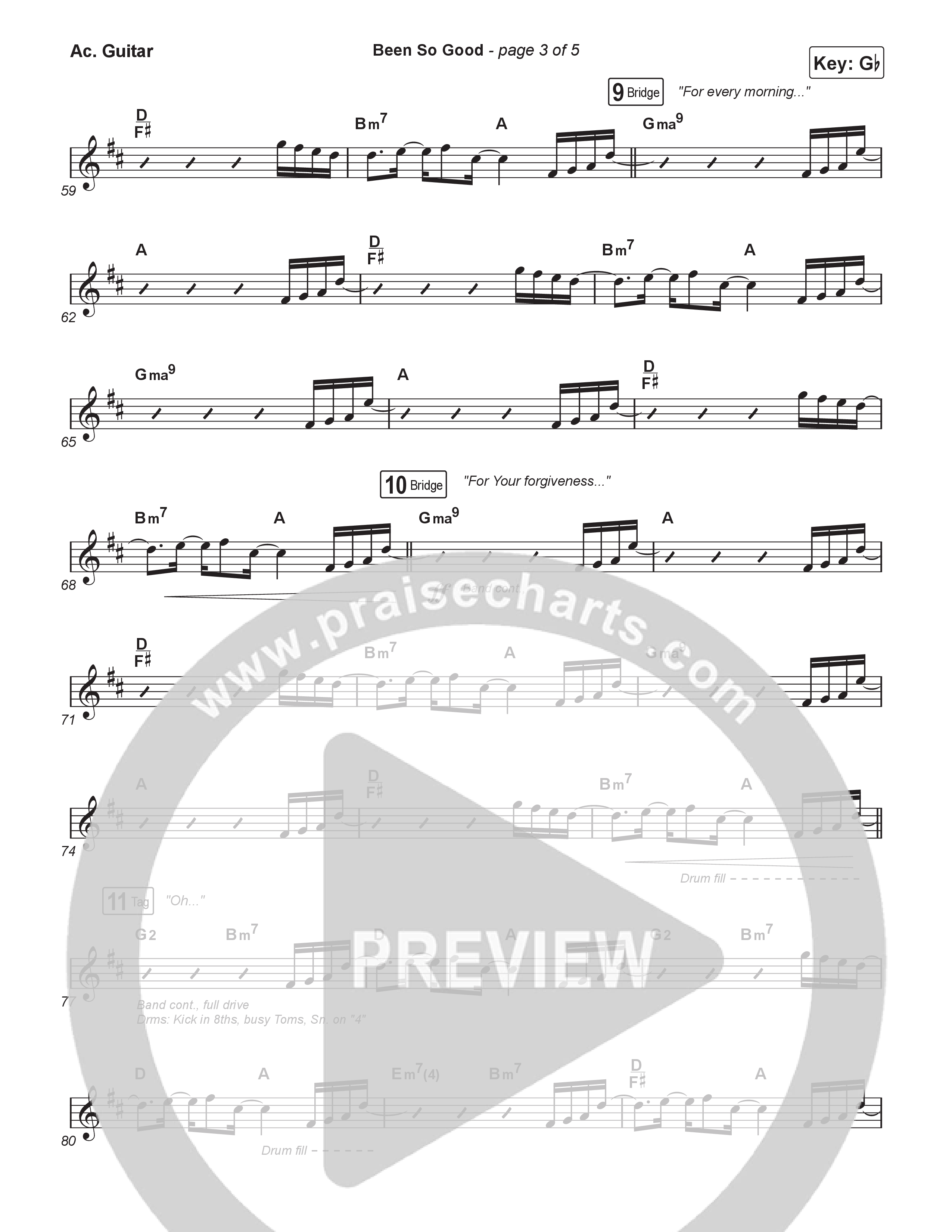 Been So Good (Choral Anthem SATB) Acoustic Guitar (Elevation Worship / Tiffany Hudson / Arr. Luke Gambill)