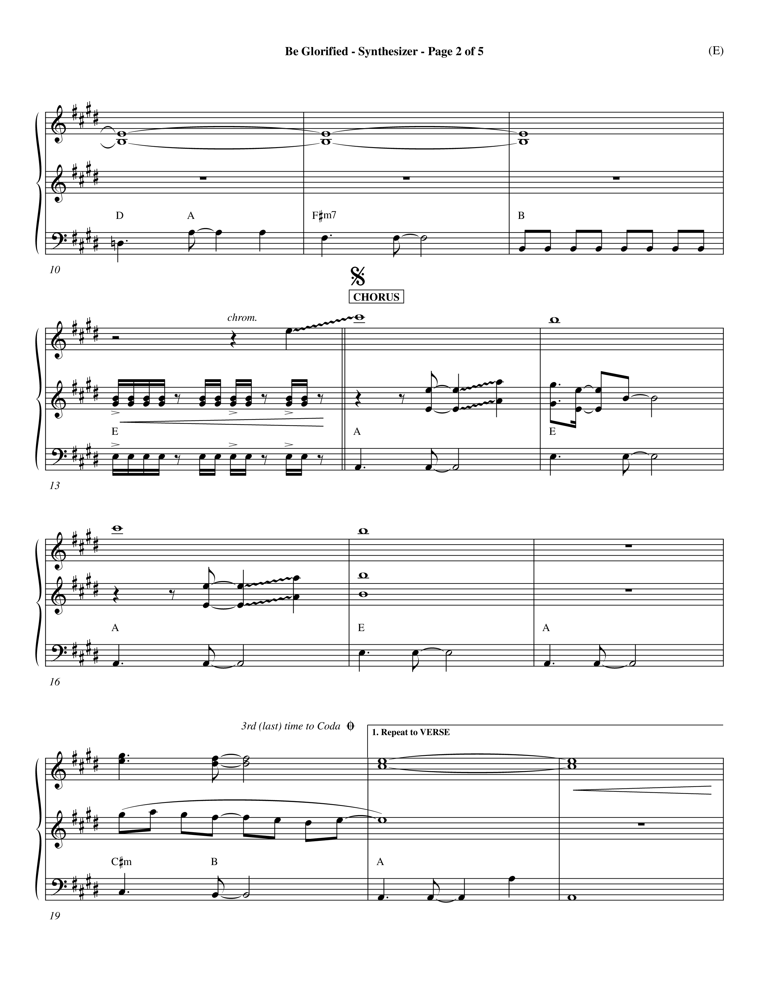 Be Glorified (Choral Anthem SATB) Synth (Word Music Choral / Orch. Dave Williamson)