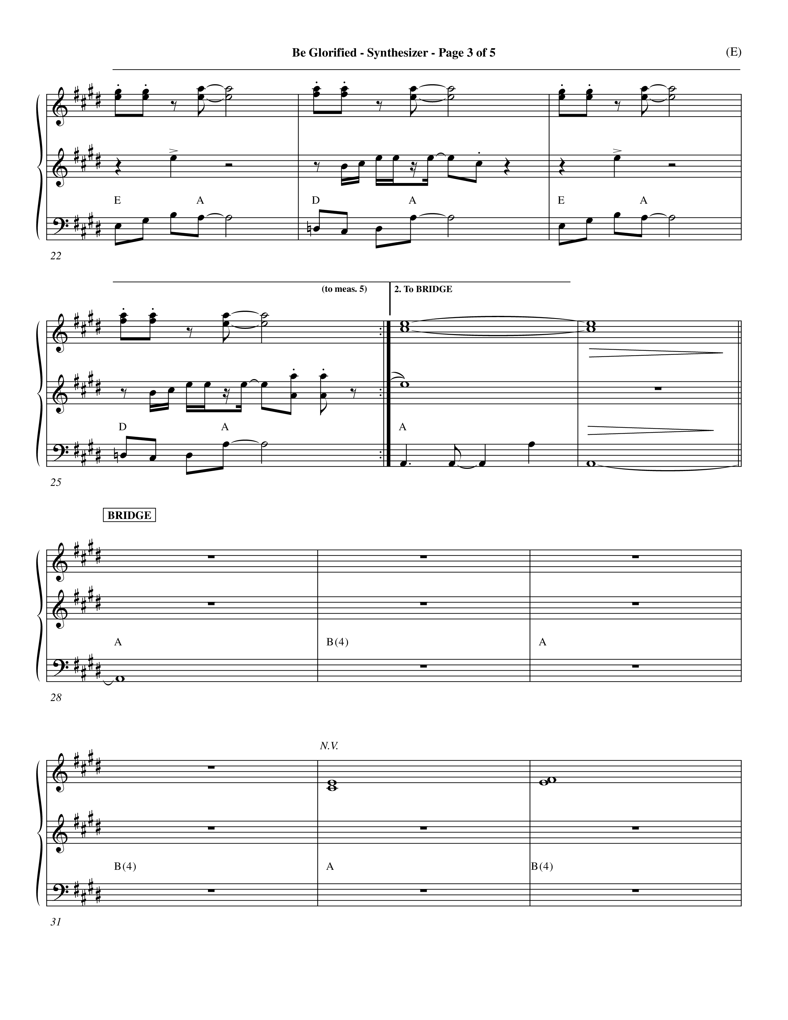 Be Glorified (Choral Anthem SATB) Synth (Word Music Choral / Orch. Dave Williamson)