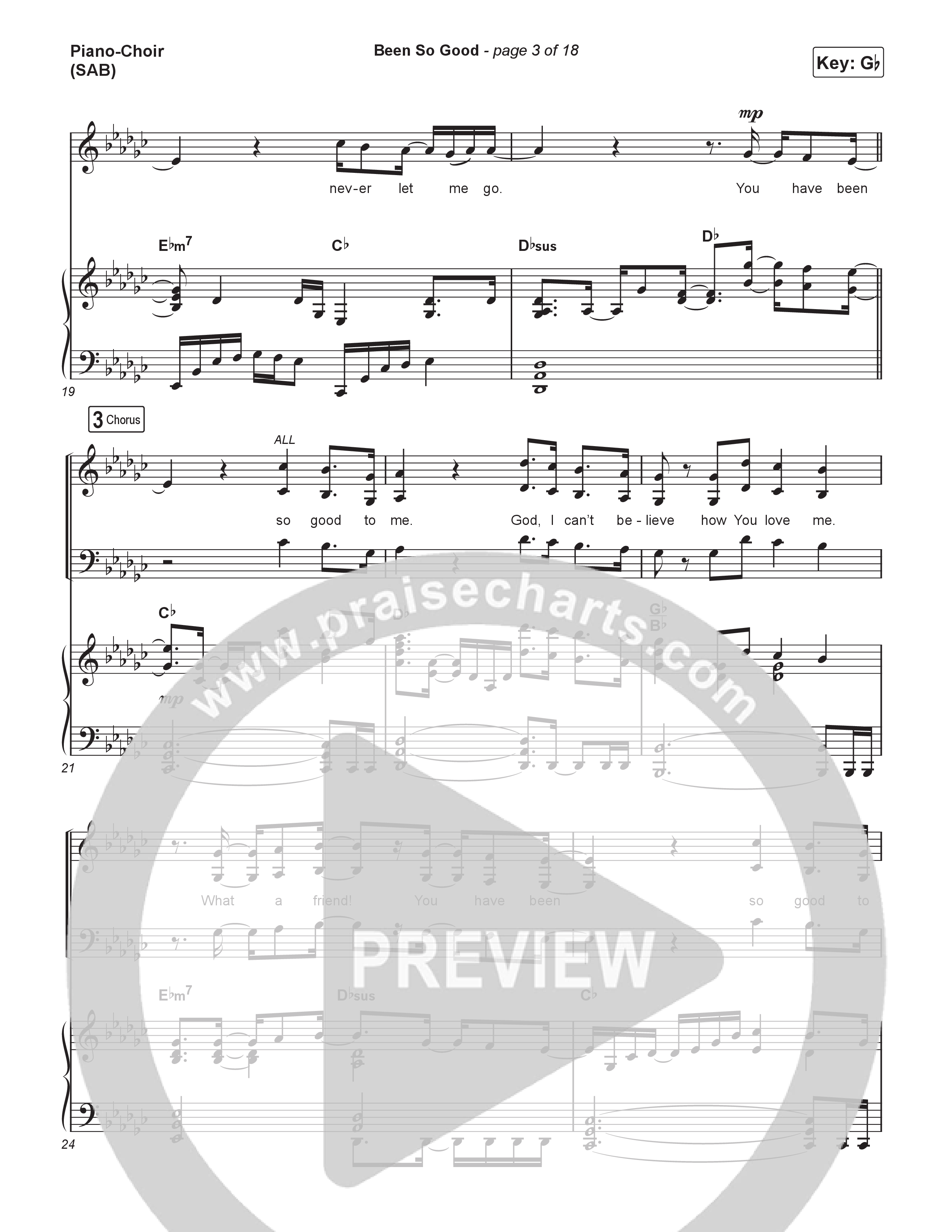 Been So Good (Worship Choir/SAB) Piano/Choir (SAB) (Elevation Worship / Tiffany Hudson / Arr. Luke Gambill)