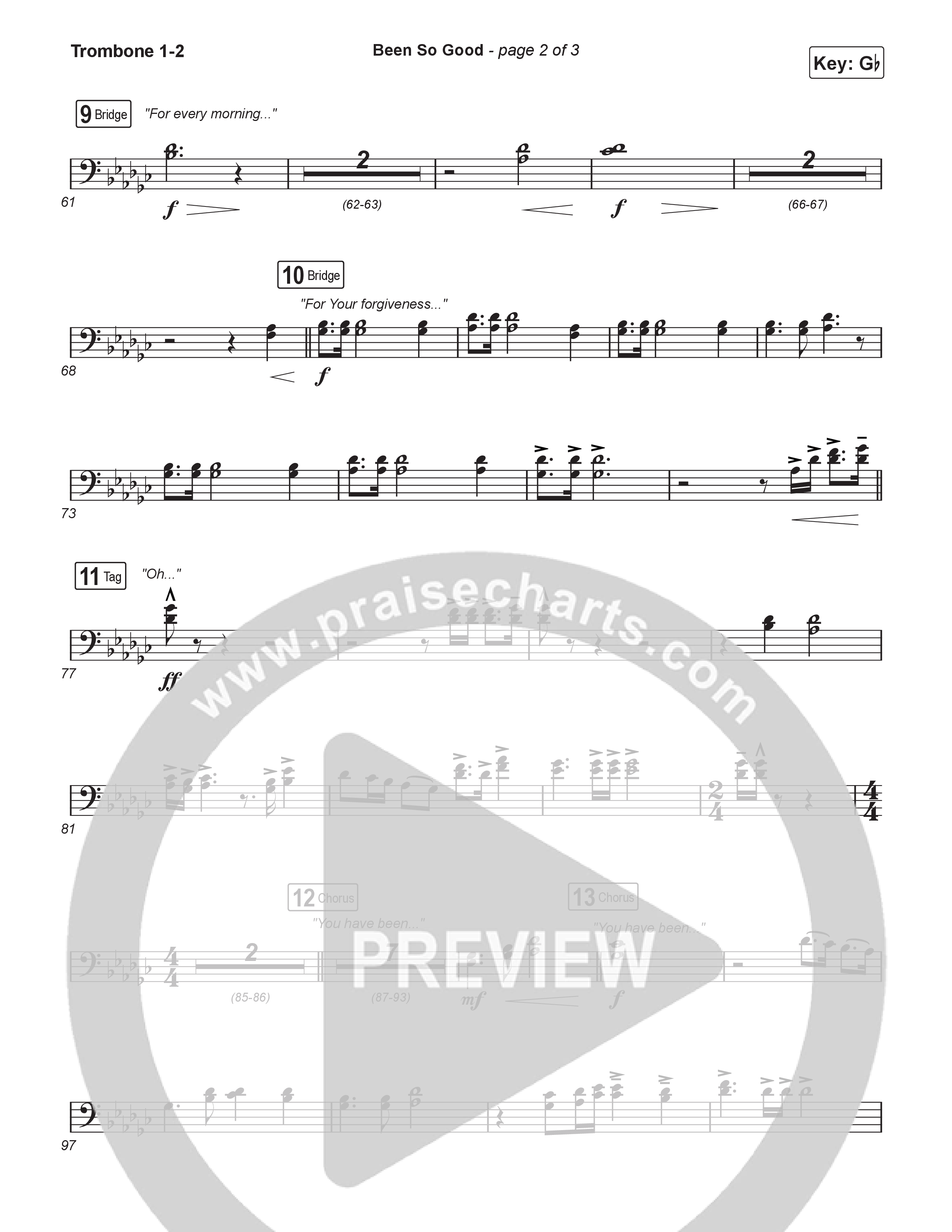 Been So Good (Sing It Now) Trombone 1/2 (Elevation Worship / Tiffany Hudson / Arr. Luke Gambill)