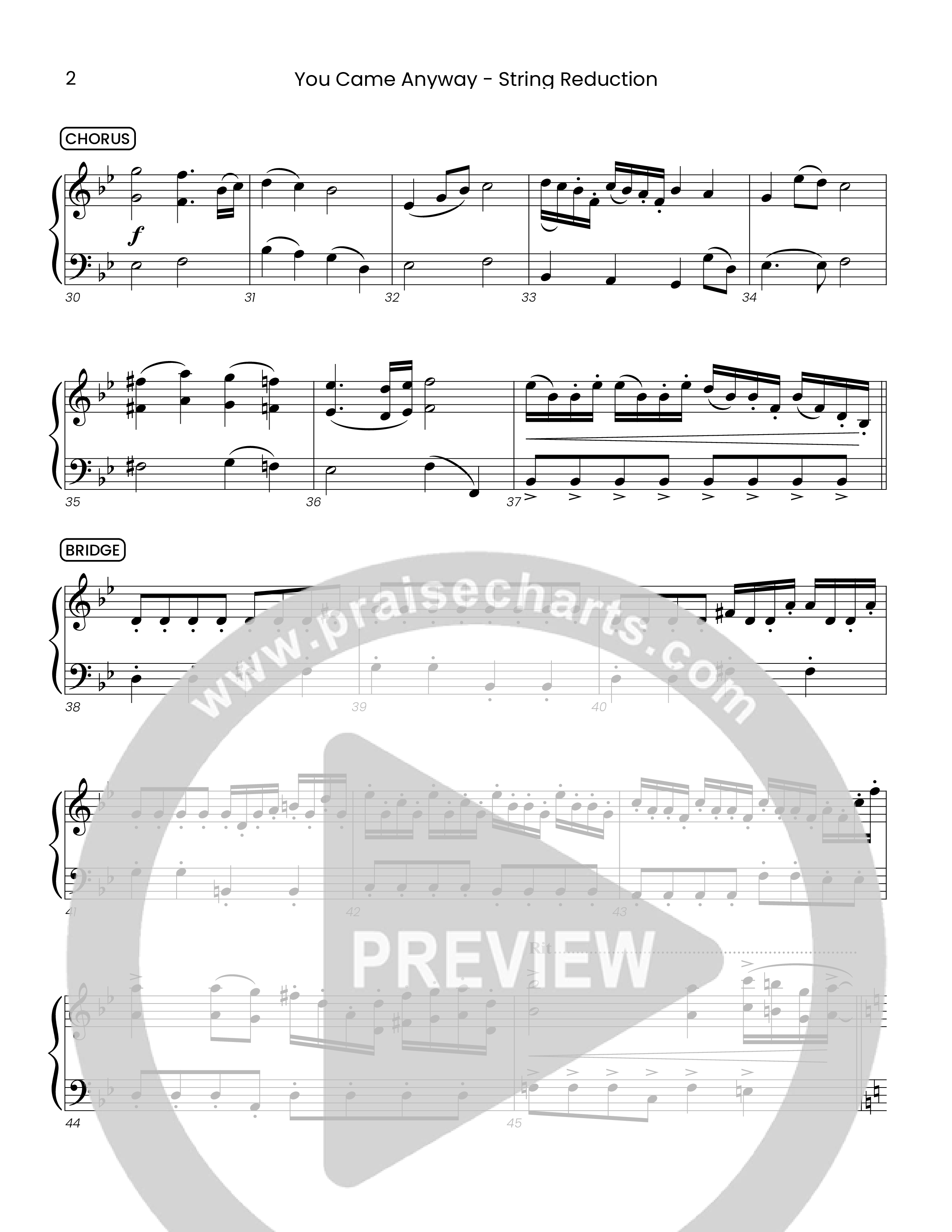 You Came Anyway (Choral Anthem SATB) String Reduction (Houston's First Worship / Arr. Eric Belvin)