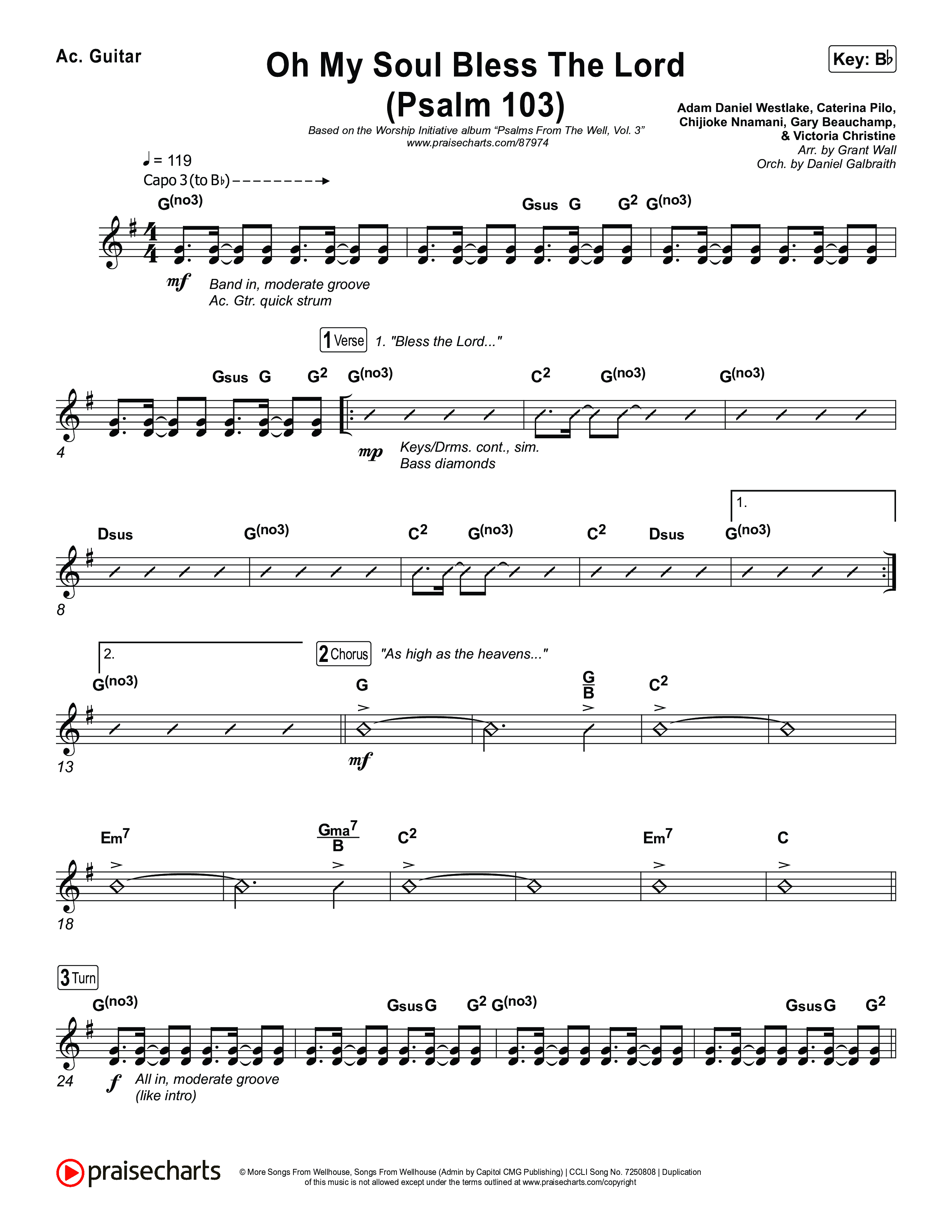 Oh My Soul Bless The Lord (Psalm 103) Acoustic Guitar (The Worship Initiative)