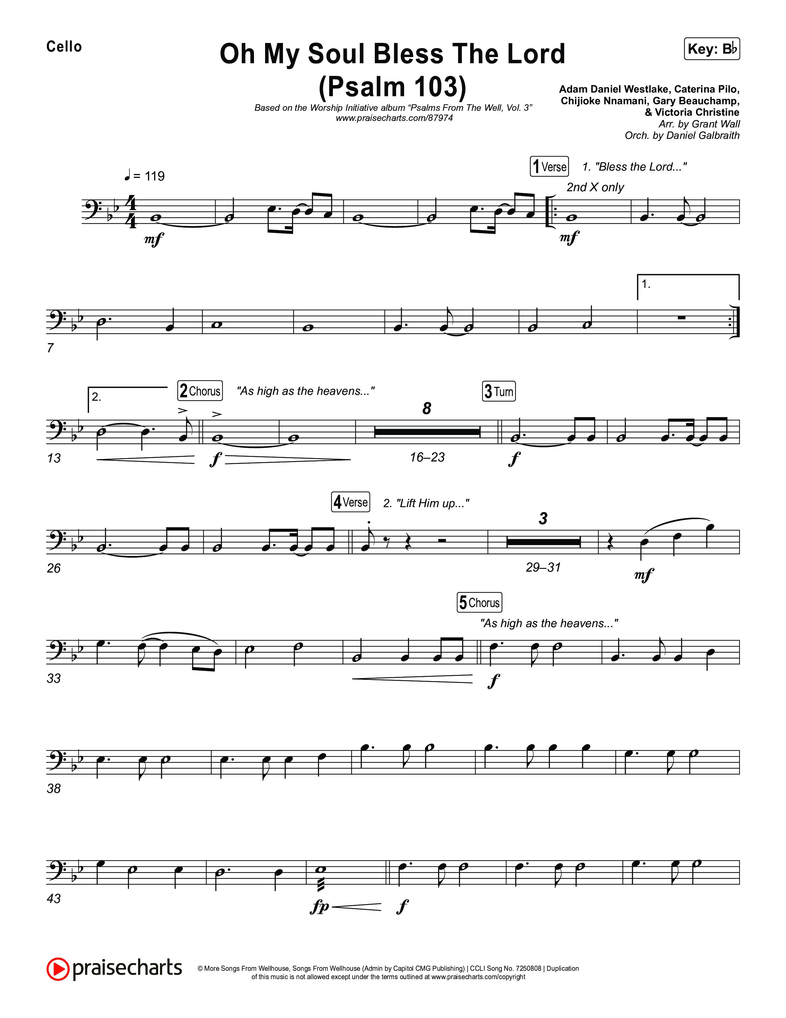 Oh My Soul Bless The Lord (Psalm 103) Cello (The Worship Initiative)