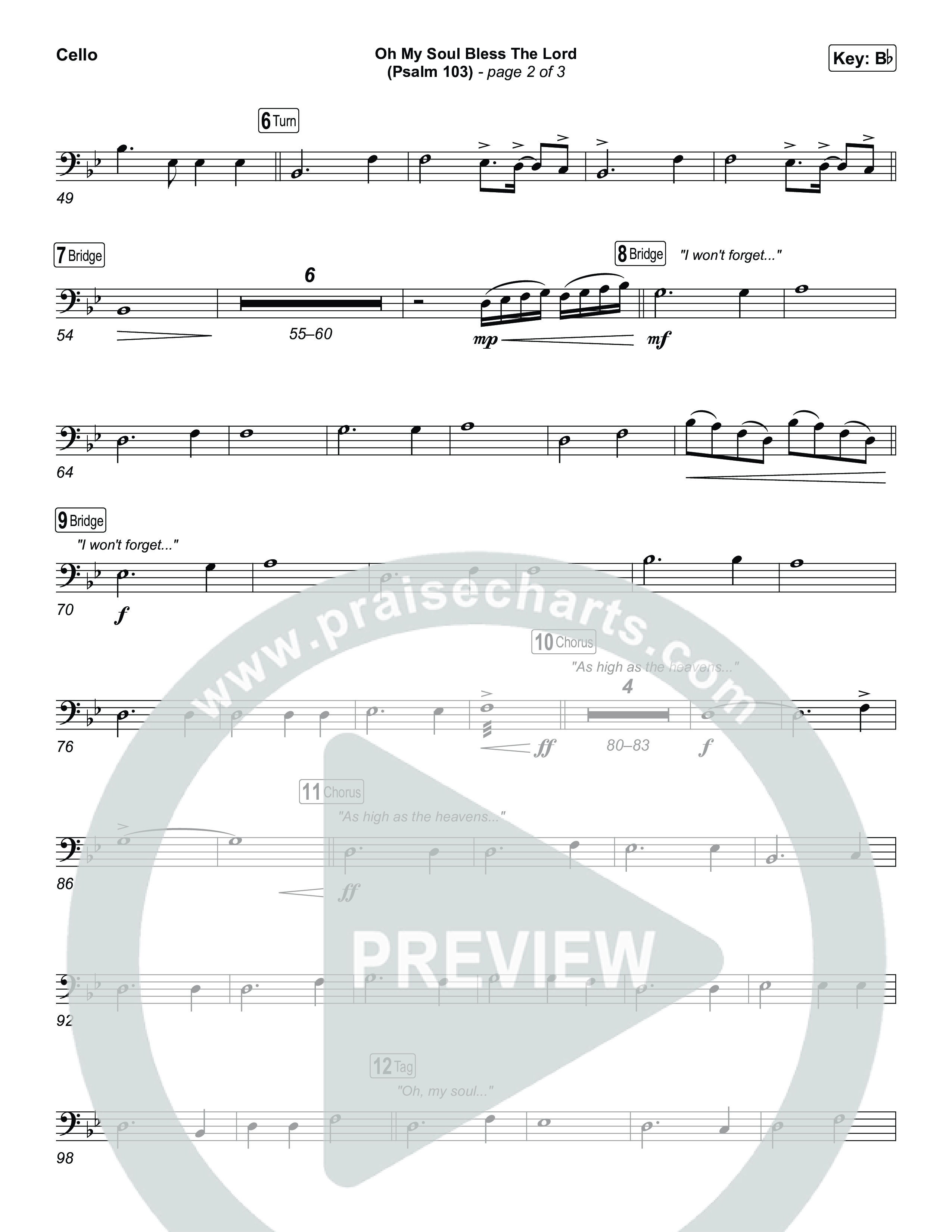 Oh My Soul Bless The Lord (Psalm 103) Cello (The Worship Initiative)