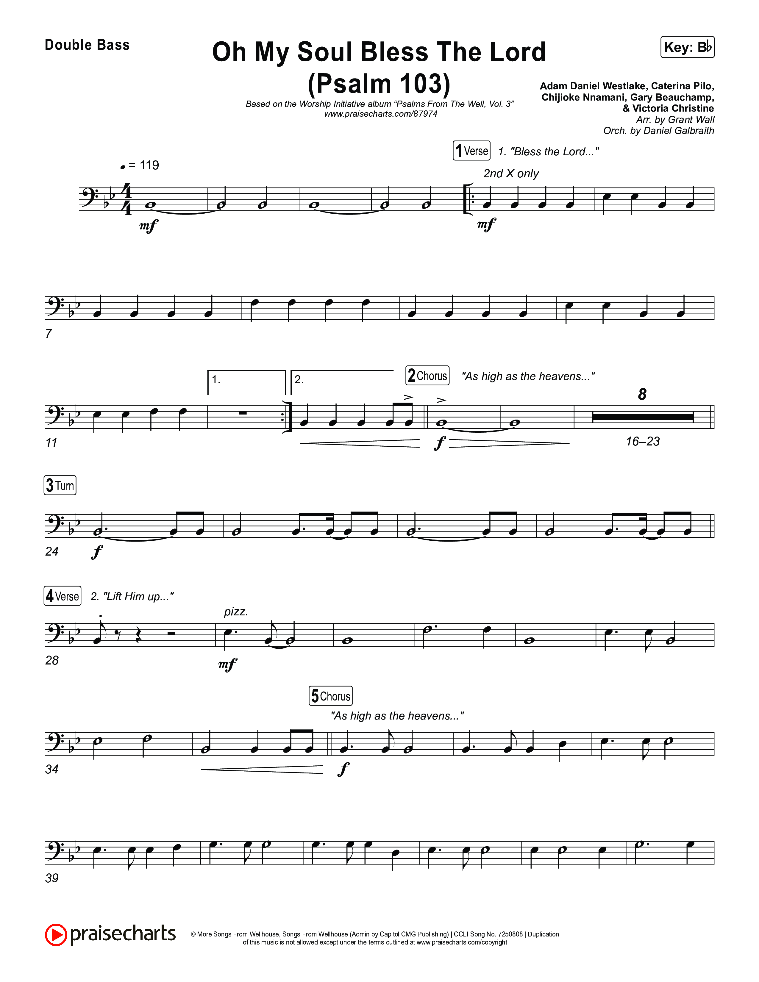 Oh My Soul Bless The Lord (Psalm 103) String Bass (The Worship Initiative)