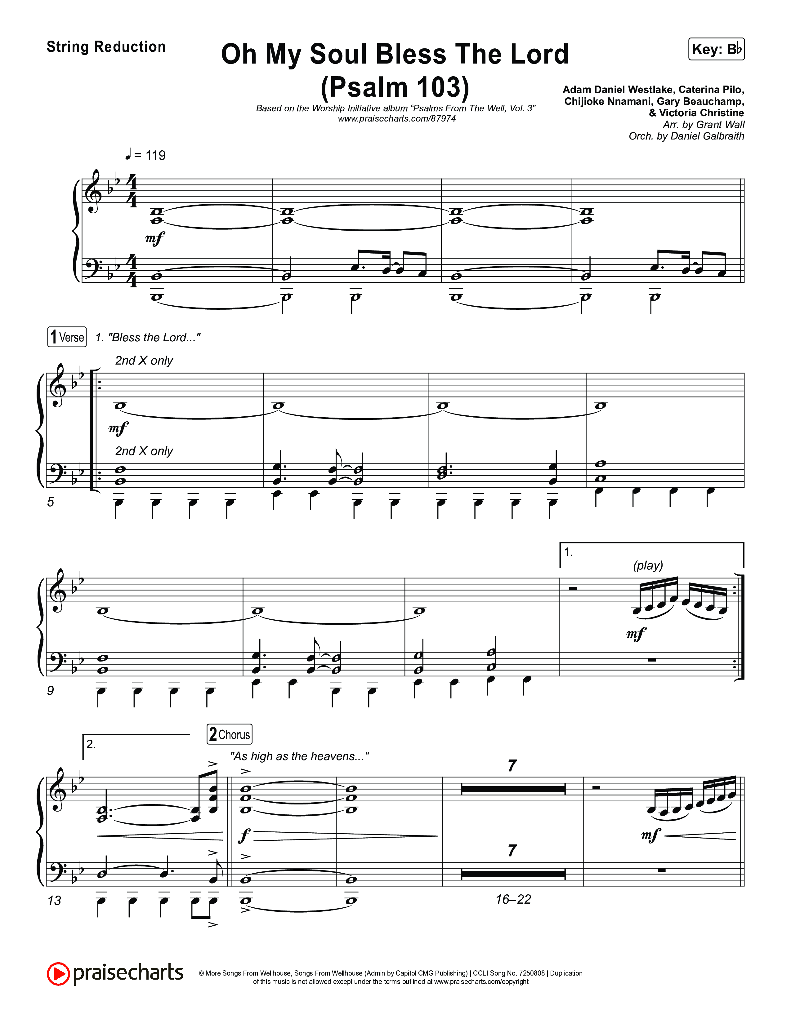 Oh My Soul Bless The Lord (Psalm 103) String Reduction (The Worship Initiative)