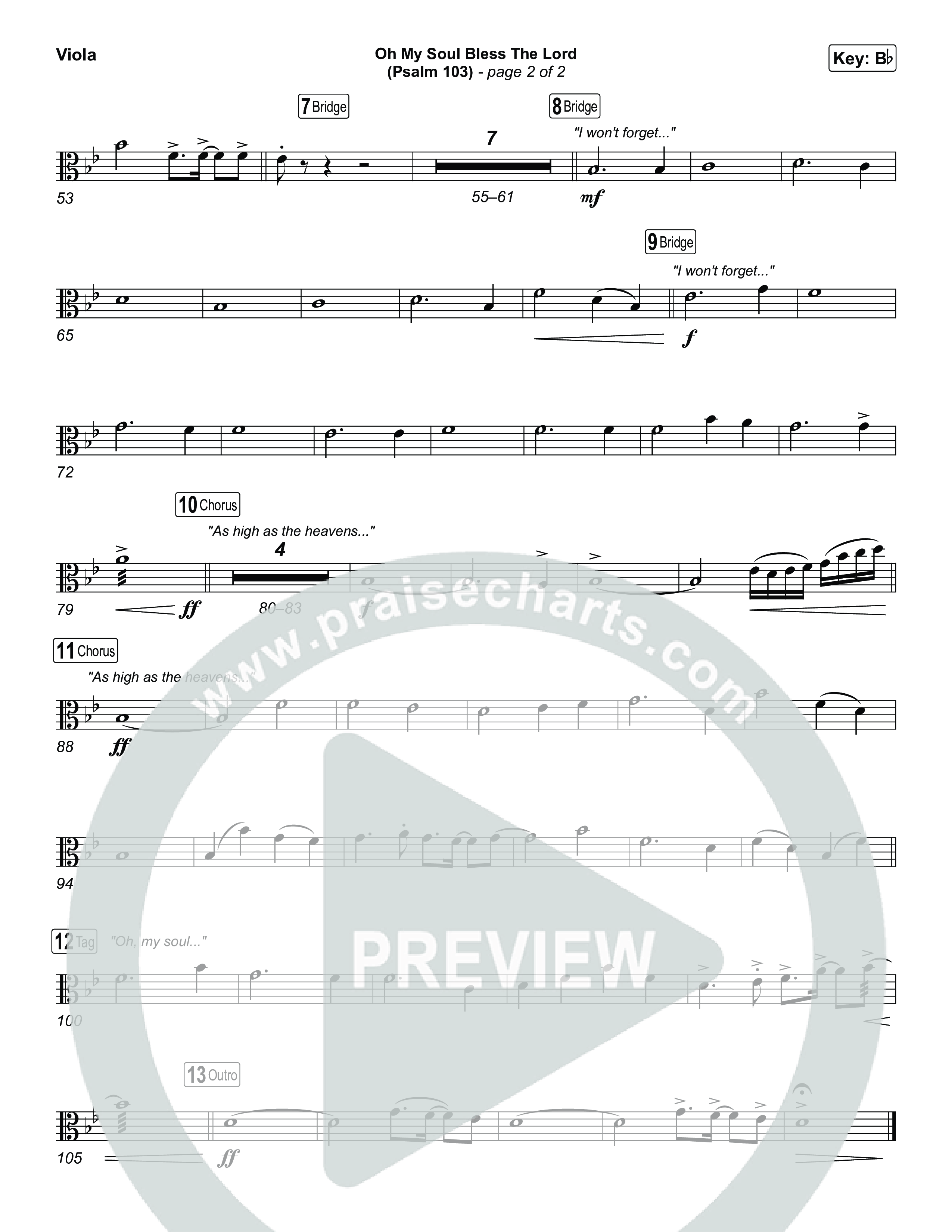 Oh My Soul Bless The Lord (Psalm 103) Viola (The Worship Initiative)