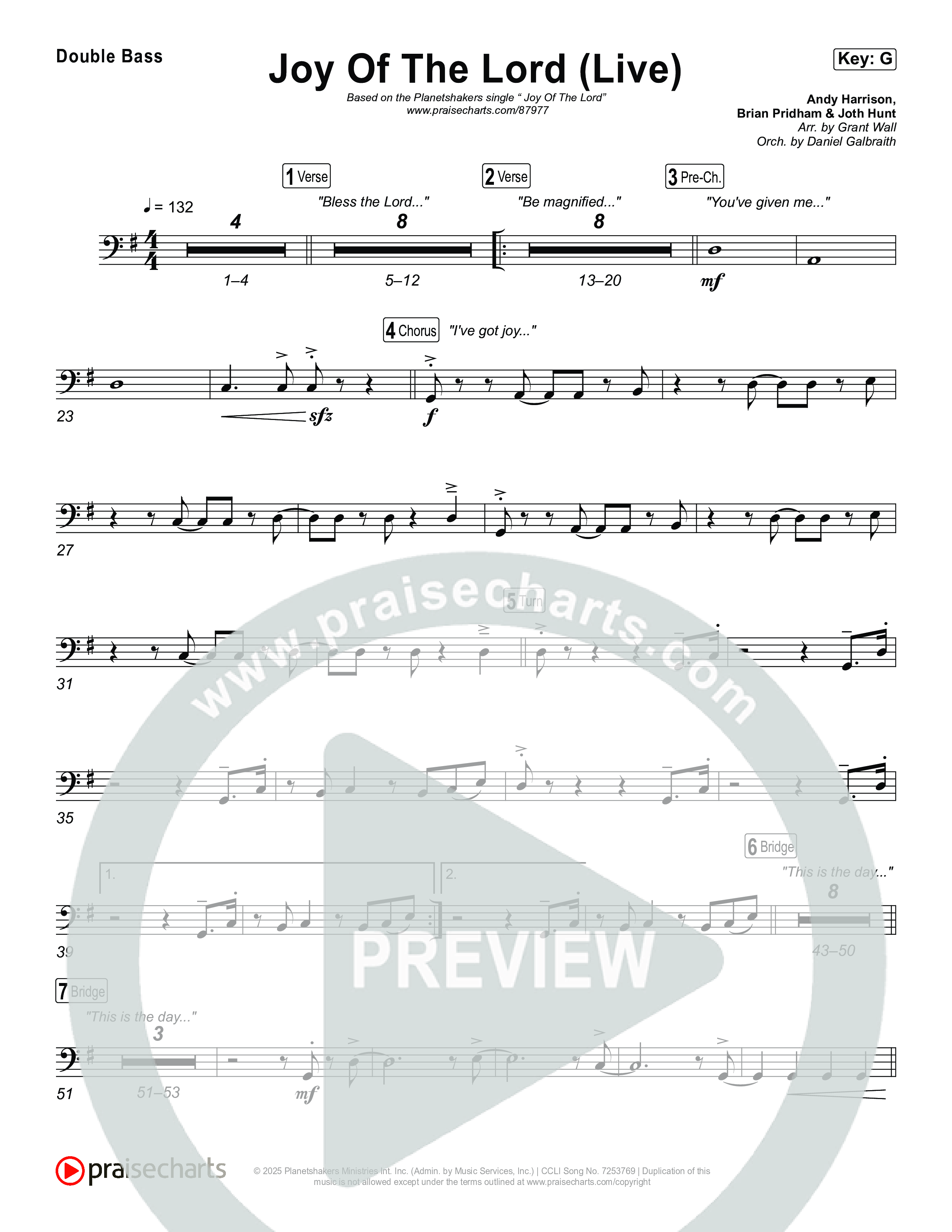 Joy Of The Lord (Live) String Bass (Planetshakers)