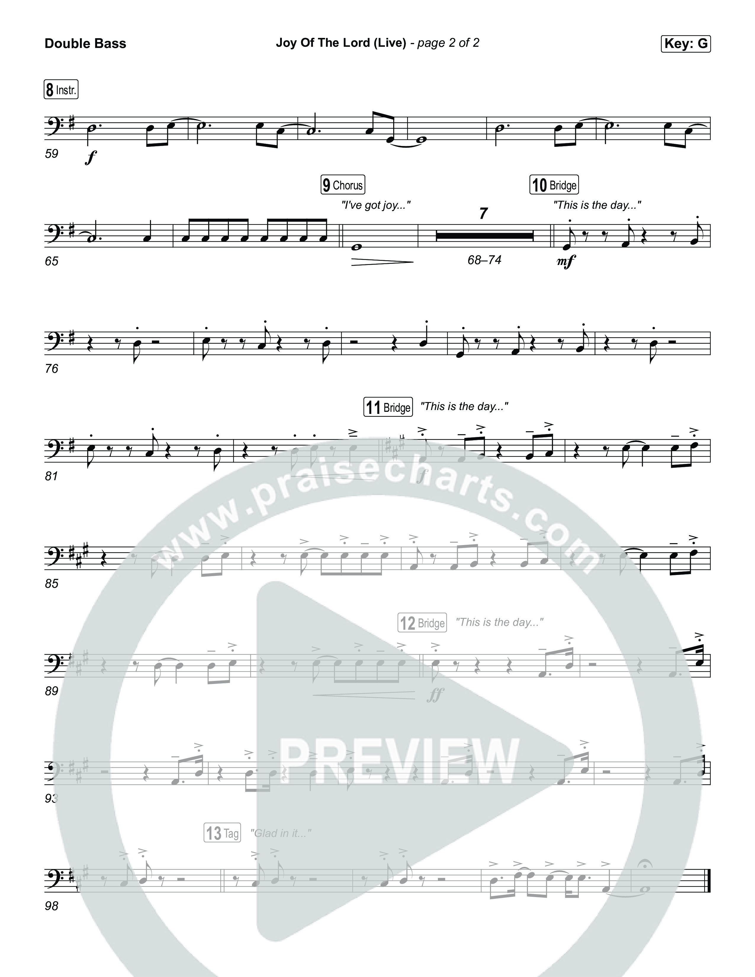 Joy Of The Lord (Live) String Bass (Planetshakers)