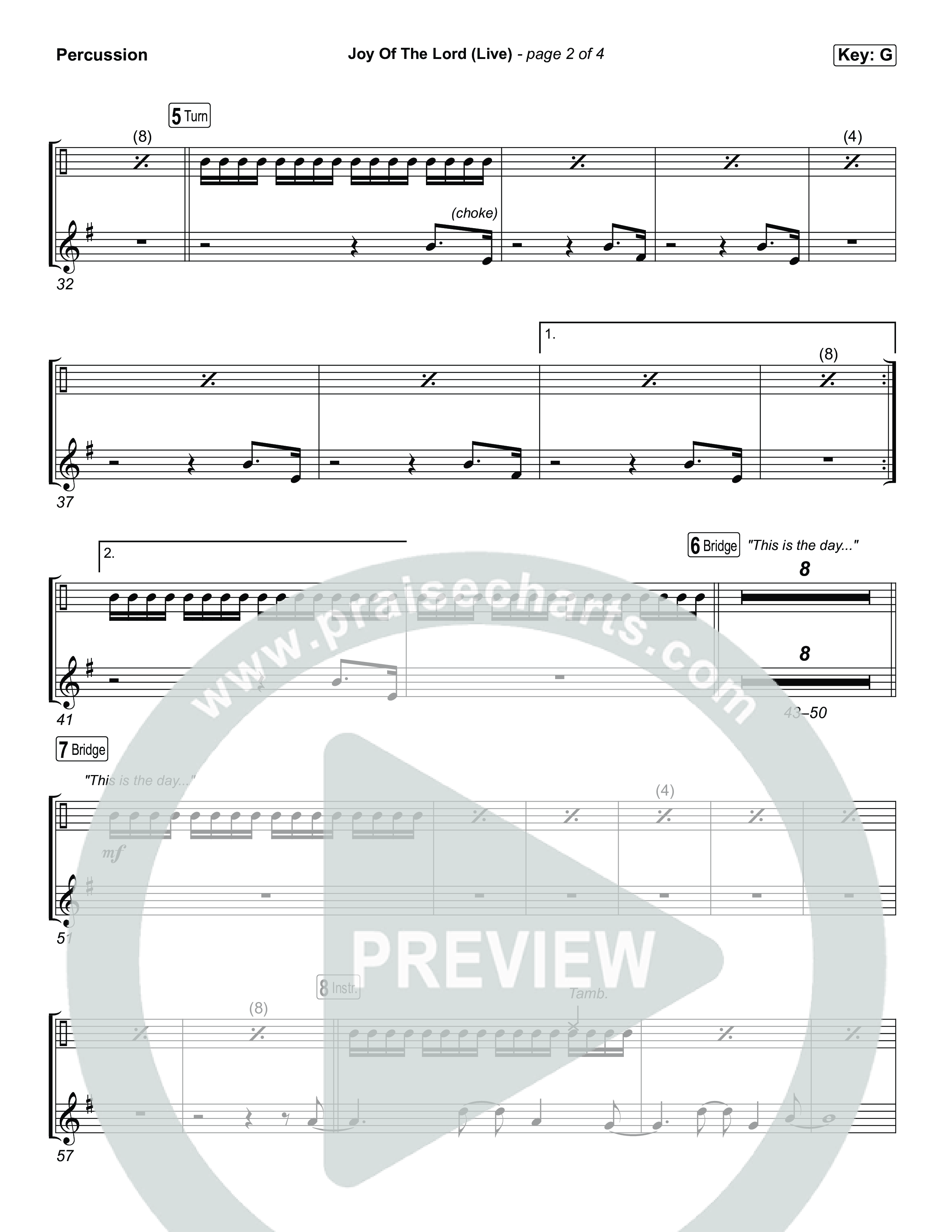 Joy Of The Lord (Live) Percussion (Planetshakers)