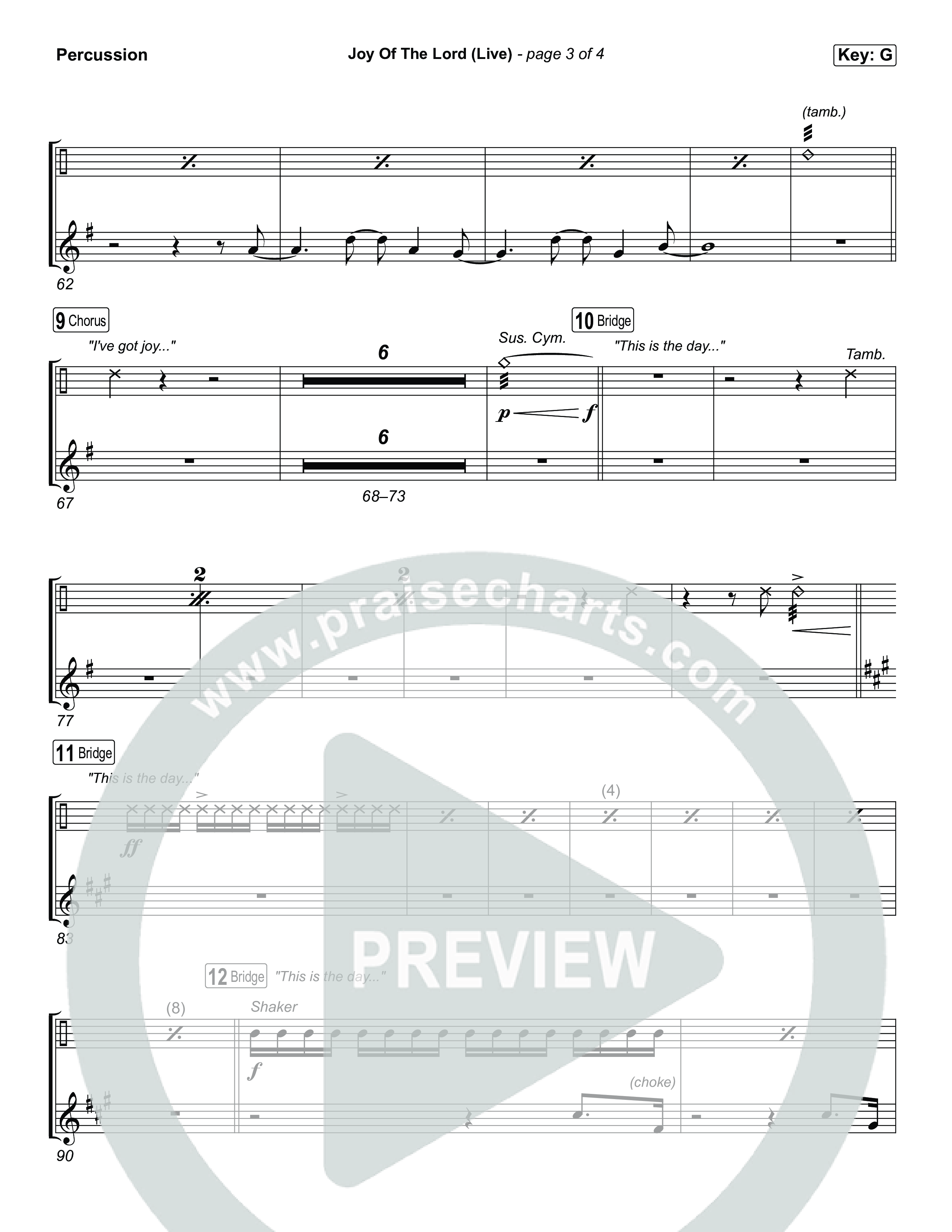 Joy Of The Lord (Live) Percussion (Planetshakers)